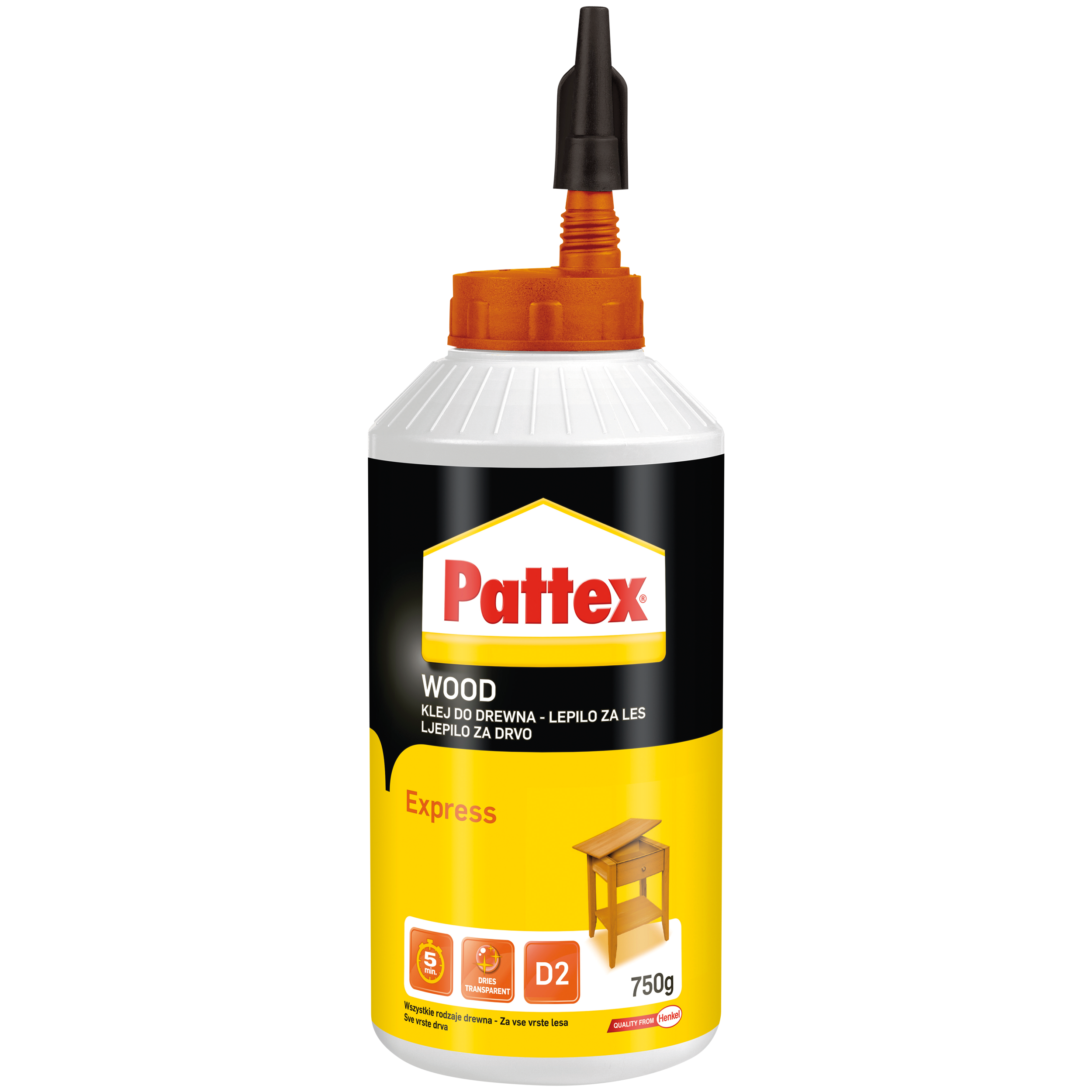 Klej do drewna D2 WOOD EXPRESS 0.75 kg PATTEX - 2