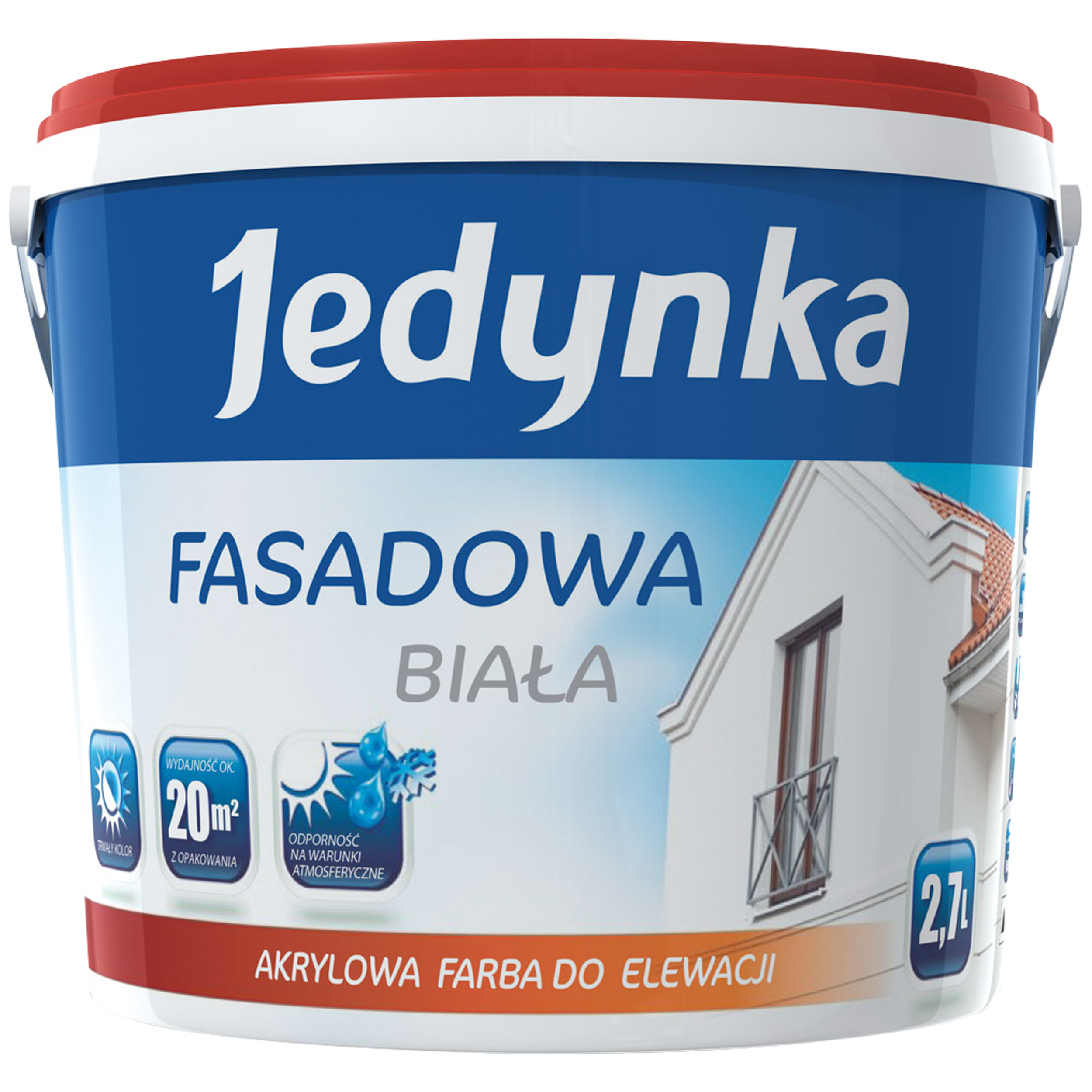 Farba do elewacji Jedynka Fasadowa 2.7 l Baza biała