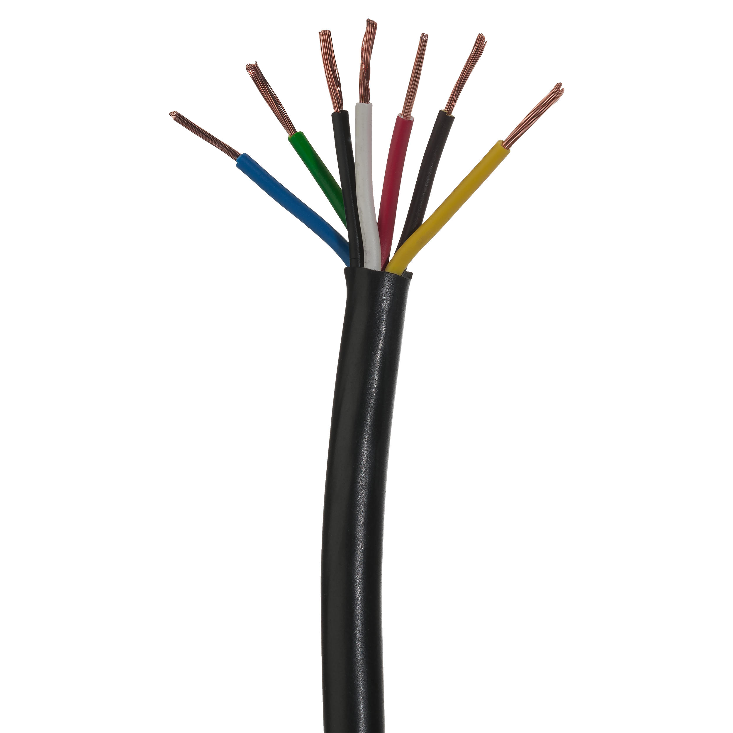 Przewód do podłączania przyczep YLYS 6x1+1x1.5 Czarny 1mb AKS ZIELONKA