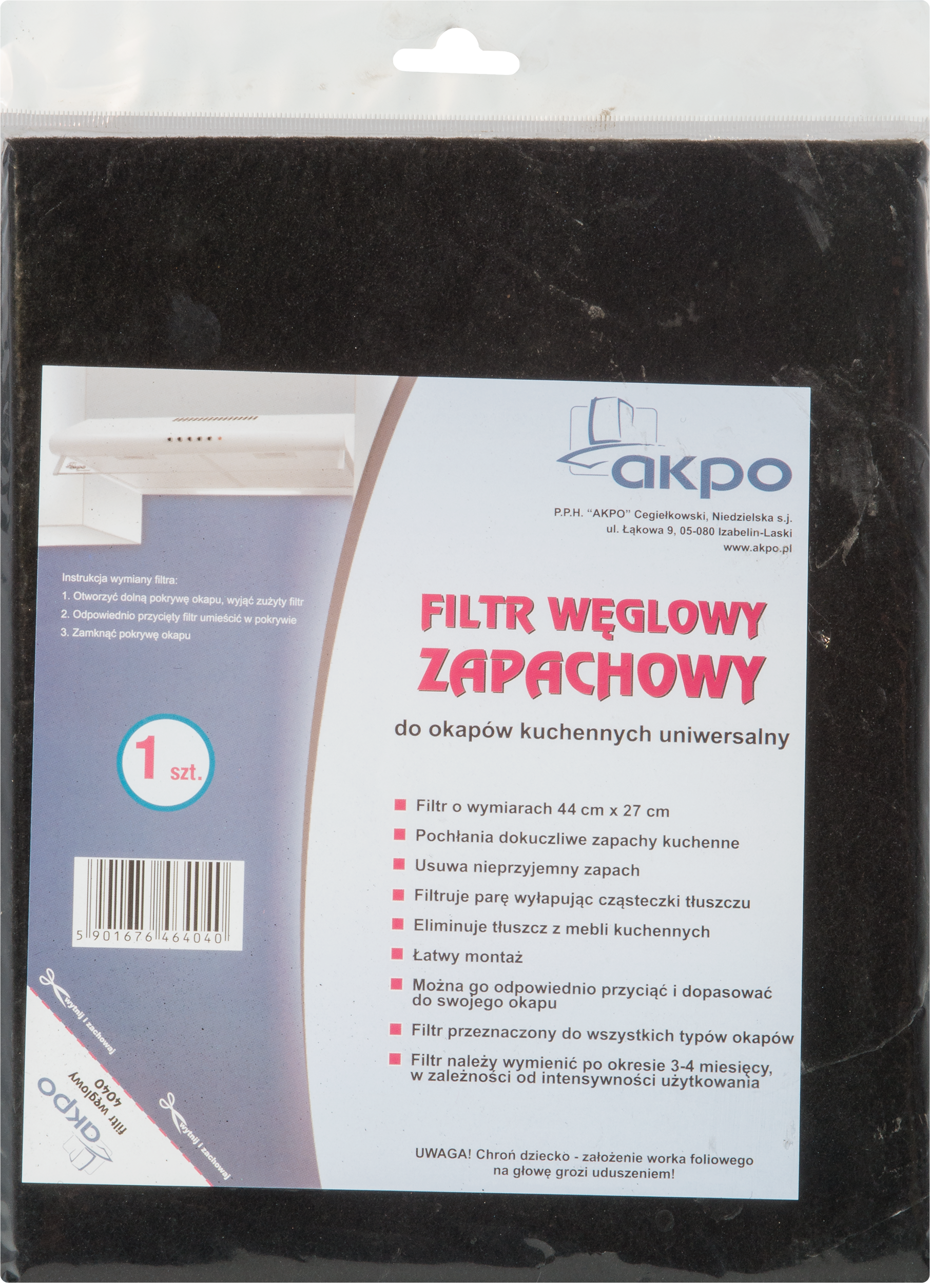 Filtr węglowy do okapów Akpo - 2