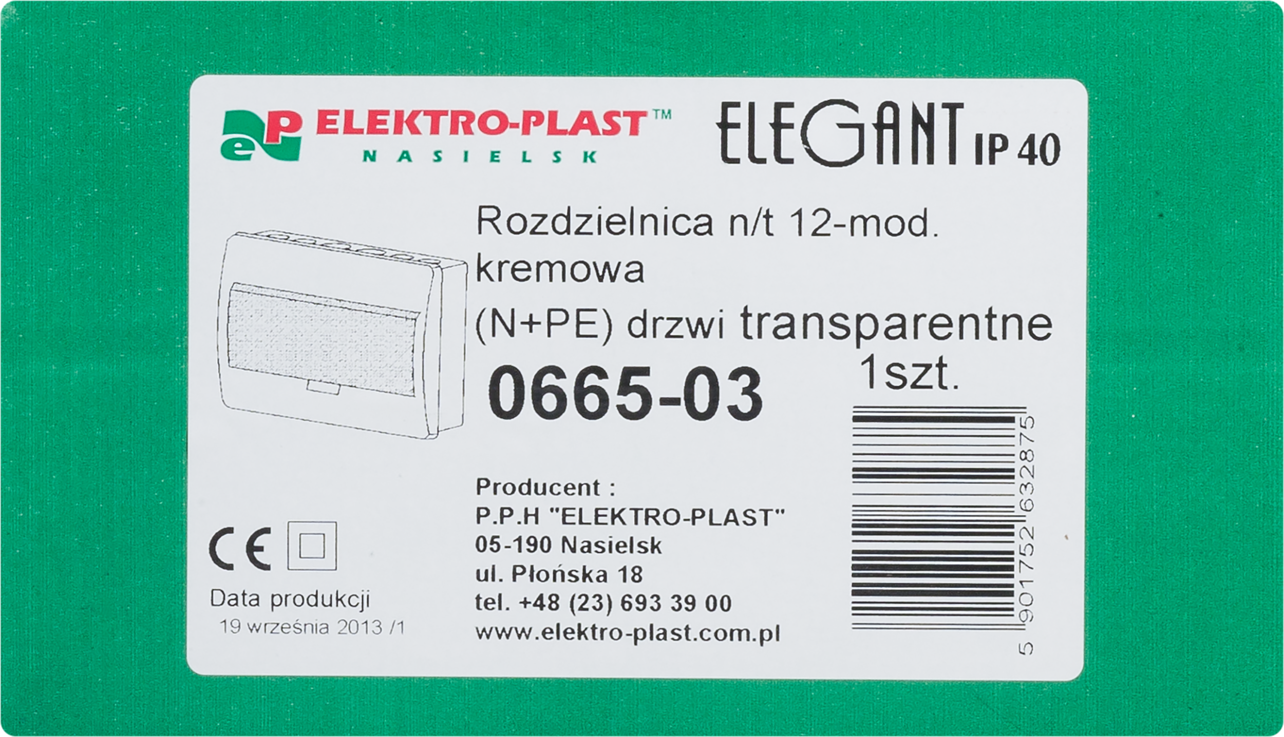 Panel elektryczny bez wyposażenia ELEGANT ELEKTRO-PLAST - 3