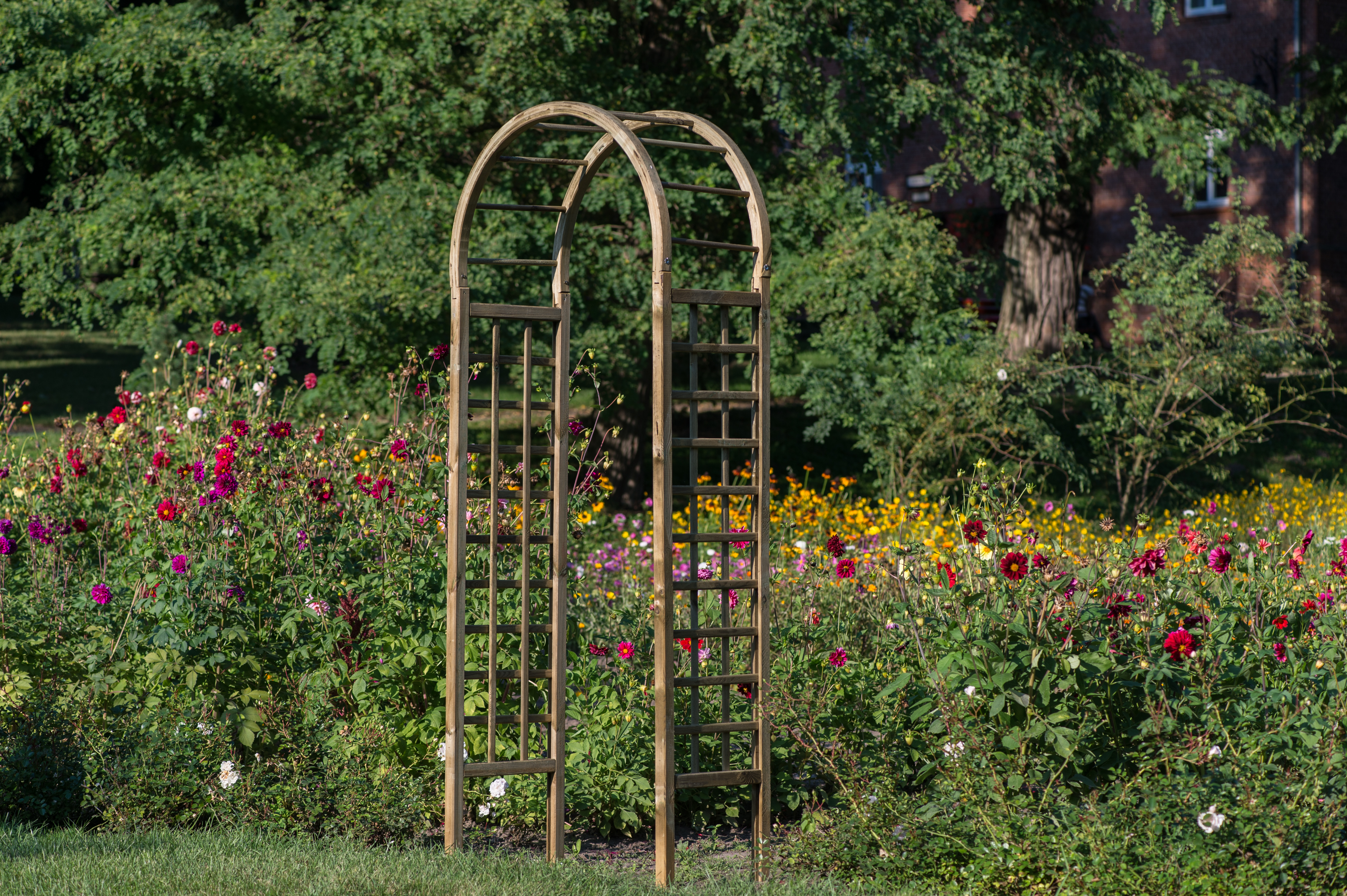 Pergola ogrodowa Róża 90x45x220 cm z łukiem drewniana Sobex - 4