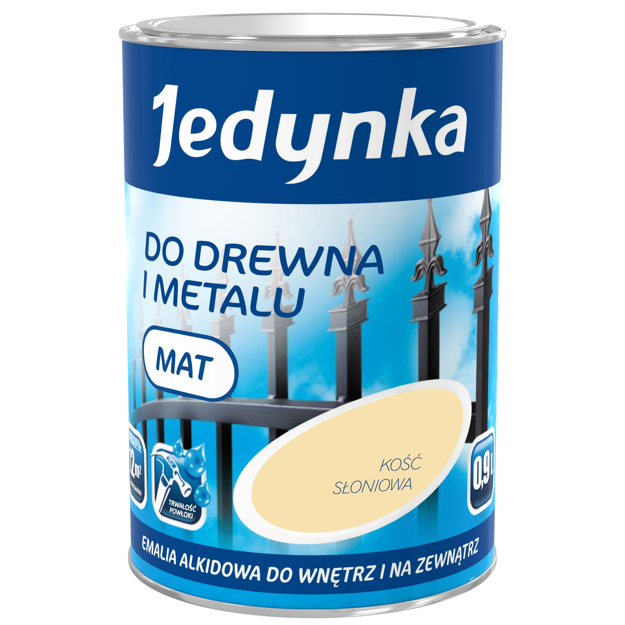 Emalia DO DREWNA I METALU 0.9 l Kość słoniowa Mat JEDYNKA