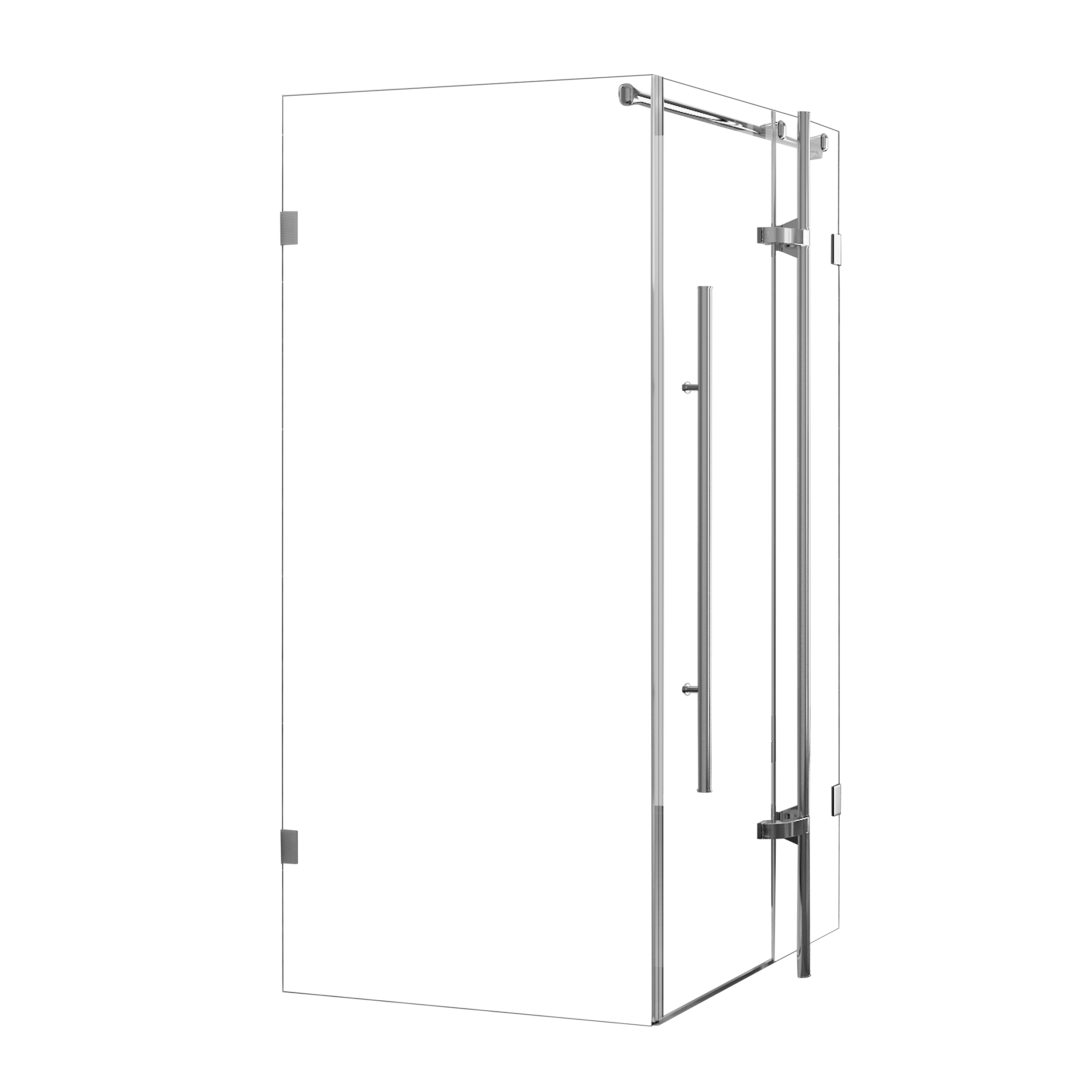 Kabina prysznicowa kwadratowa Ferra 90 x 90 x 190 cm chrom szkło transparentne Wellneo