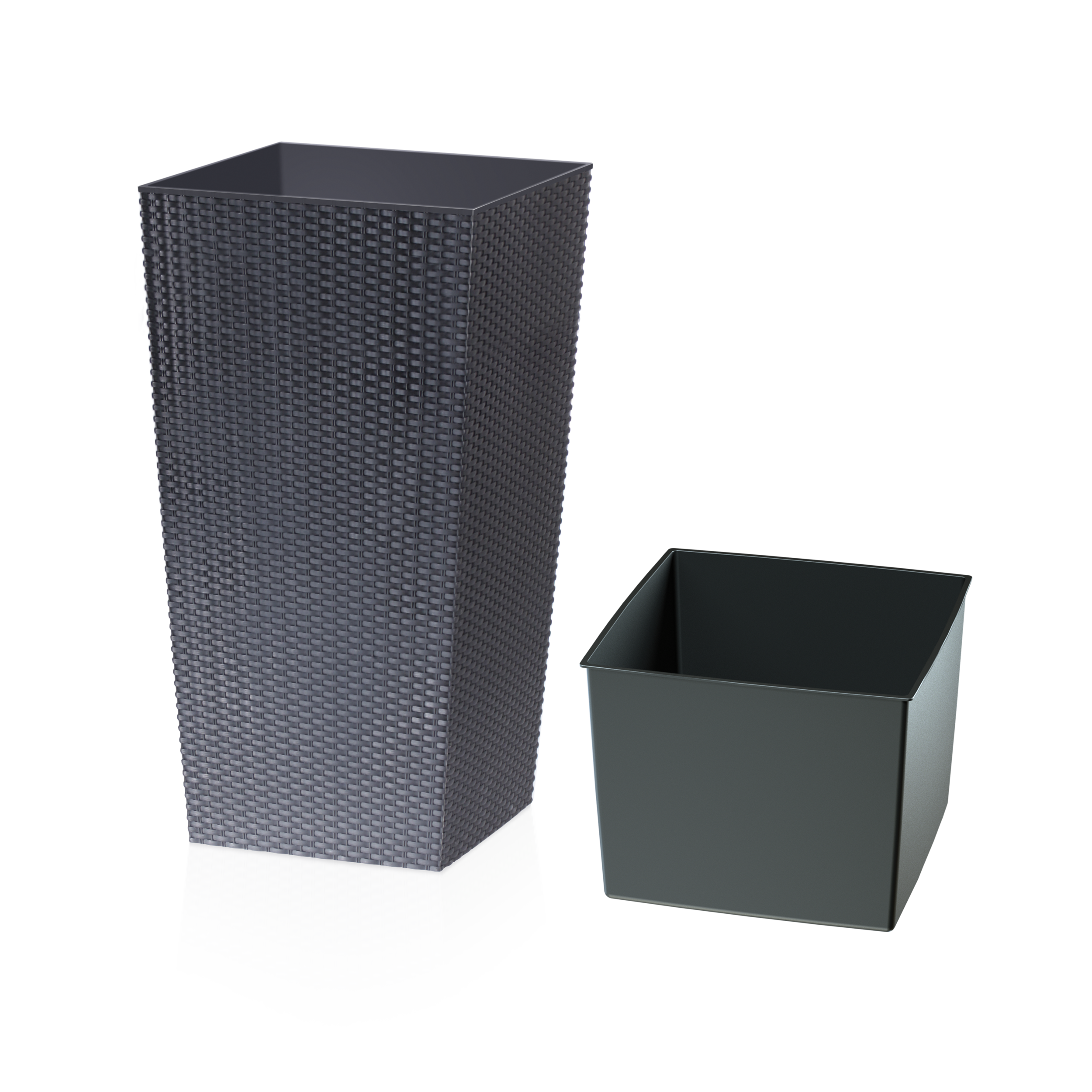 Doniczka Rato Square 32.5x32.5cm antracyt Prosperplast