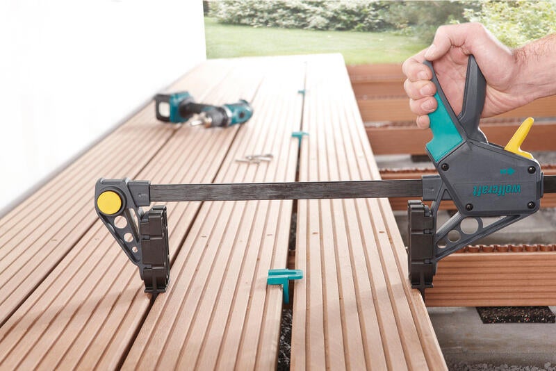 Ścisk automatyczny do desek podłogowych 450 mm 6985000 Wolfcraft - 3