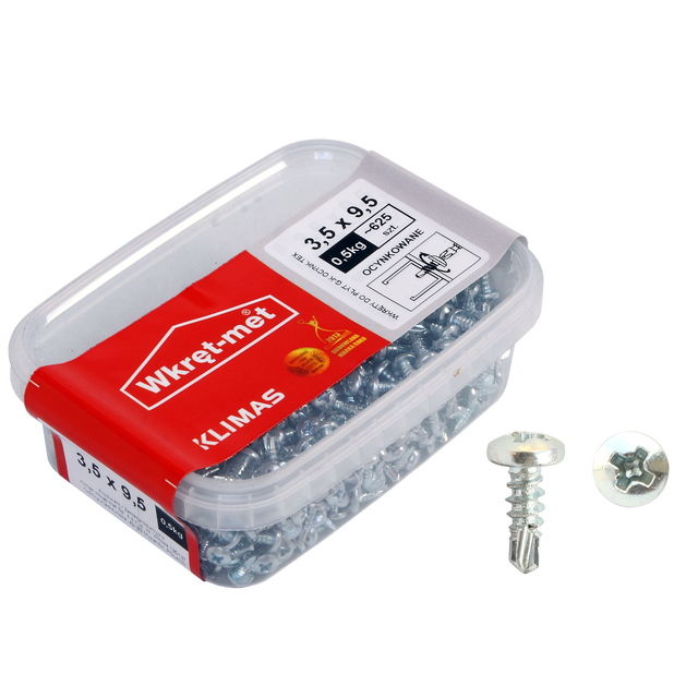 Wkręt do płyt G-K TE x 3.5 x 9.5 mm 0.5 kg Wkręt-met