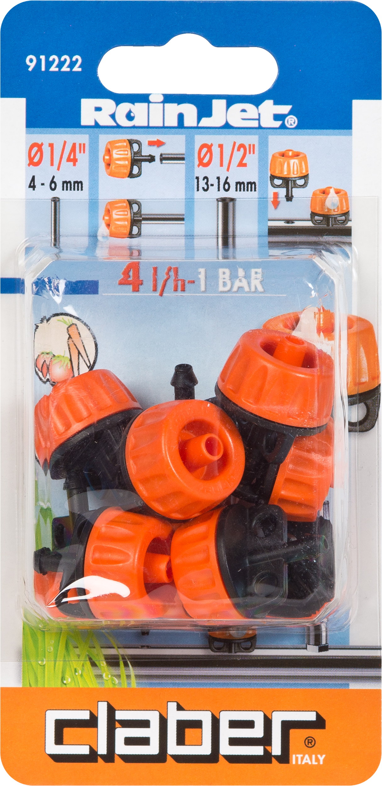 Gocciolatore fine linea in polipropilene CLABER autocompensante - 8