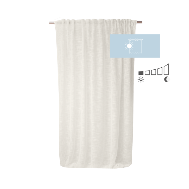 Cortinado fita e/ou presilha Amina 200x280cm trench 6 Inspire