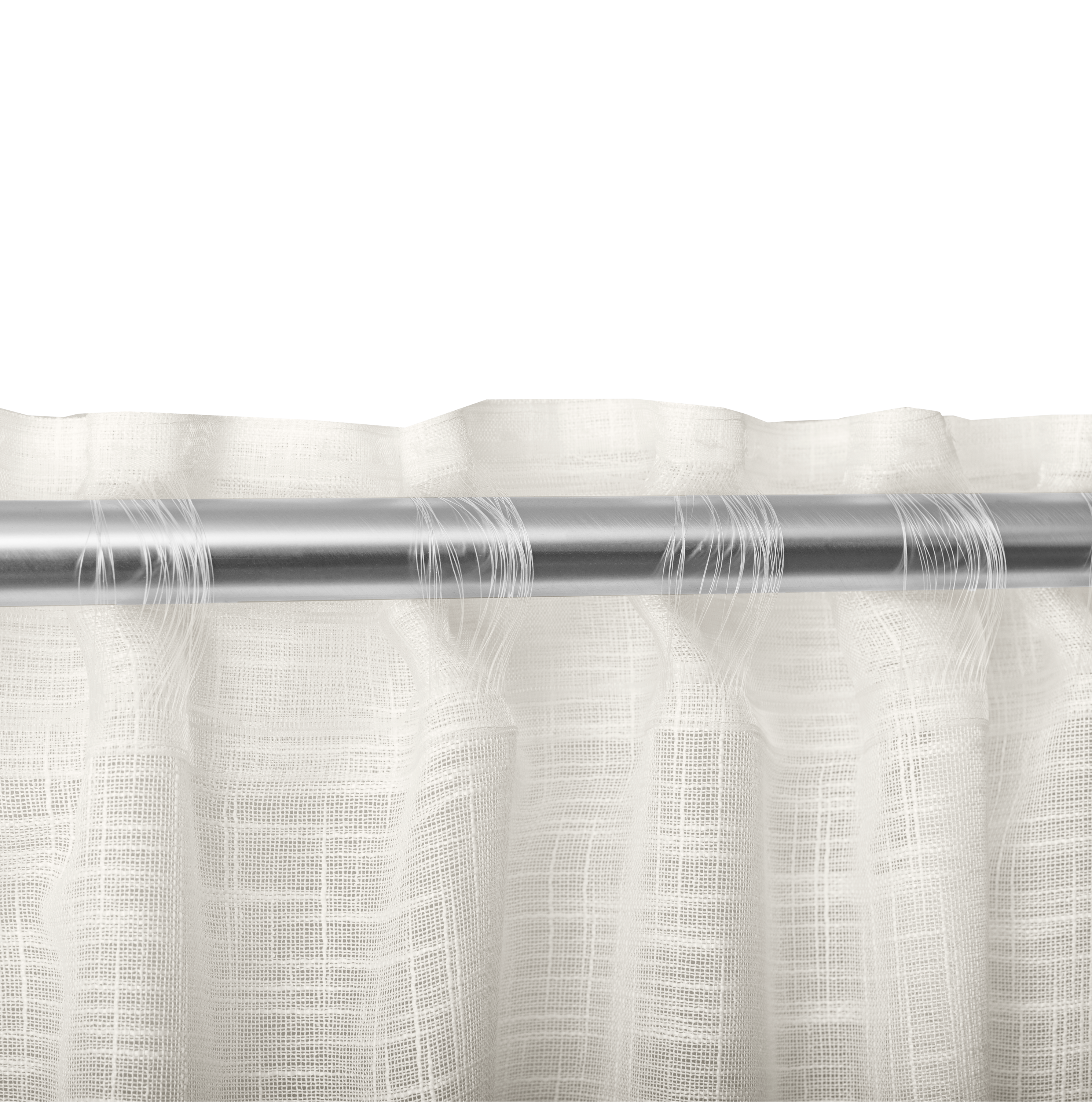 Visillo  cinta frunce, trabillas Amina  INSPIRE liso beige de 200x280cm - 5