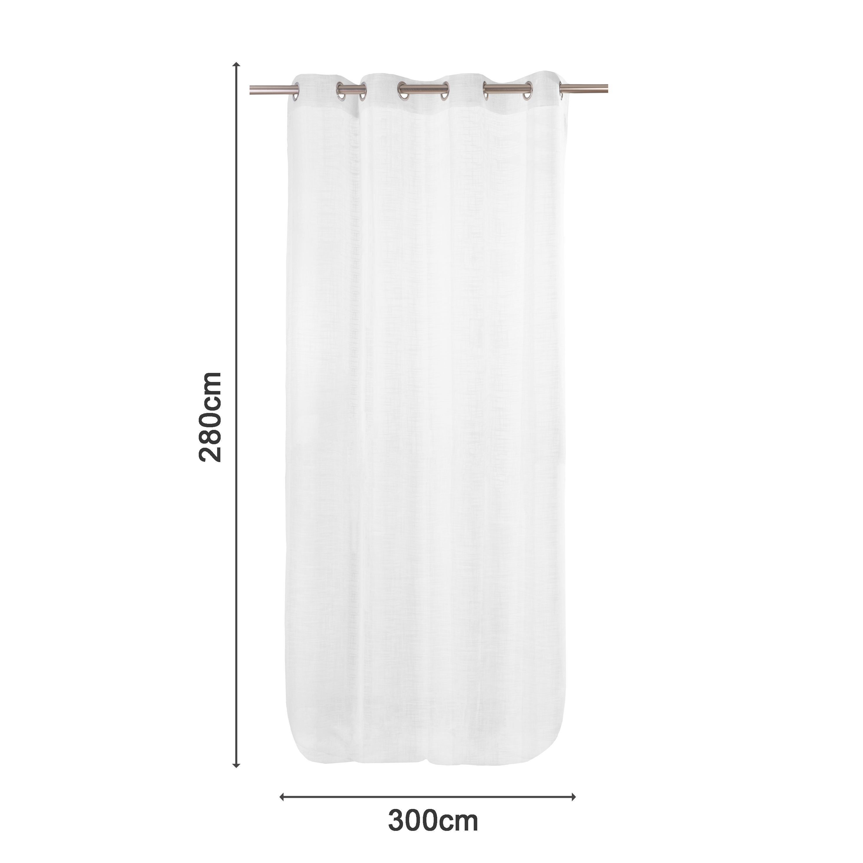 Cortinado ilhós Amina 300x280cm branco Inspire - 9