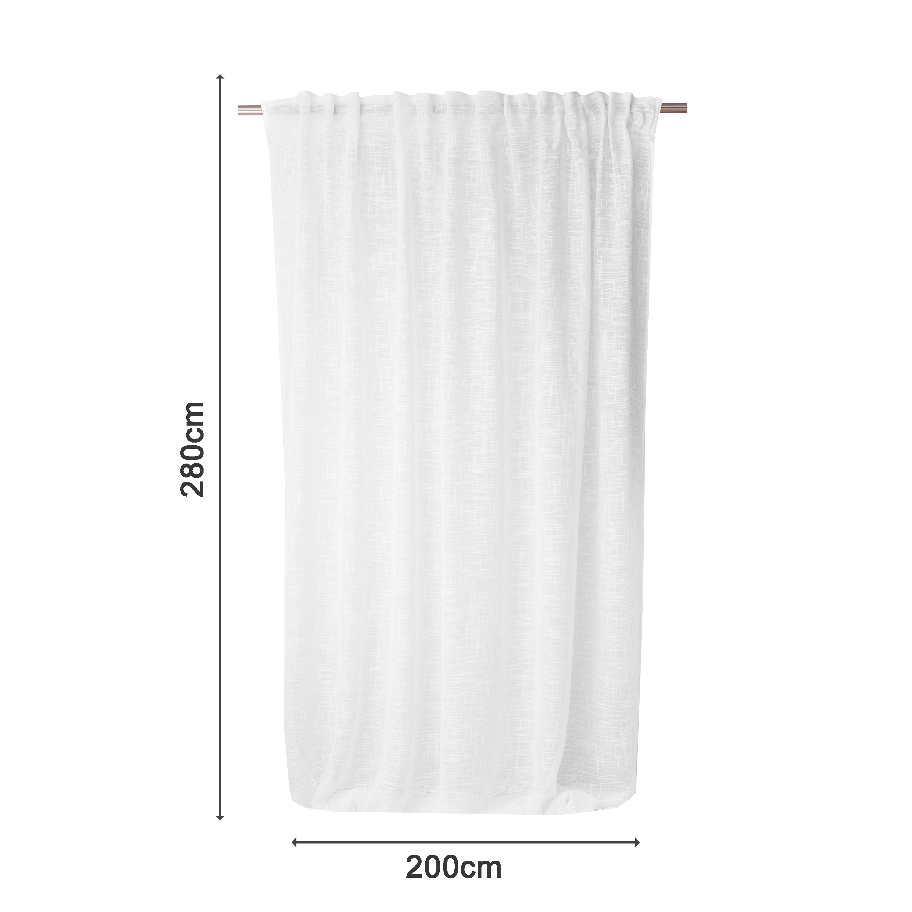 Cortinado fita e/ou presilha Amina 200x280cm branco Inspire - 9