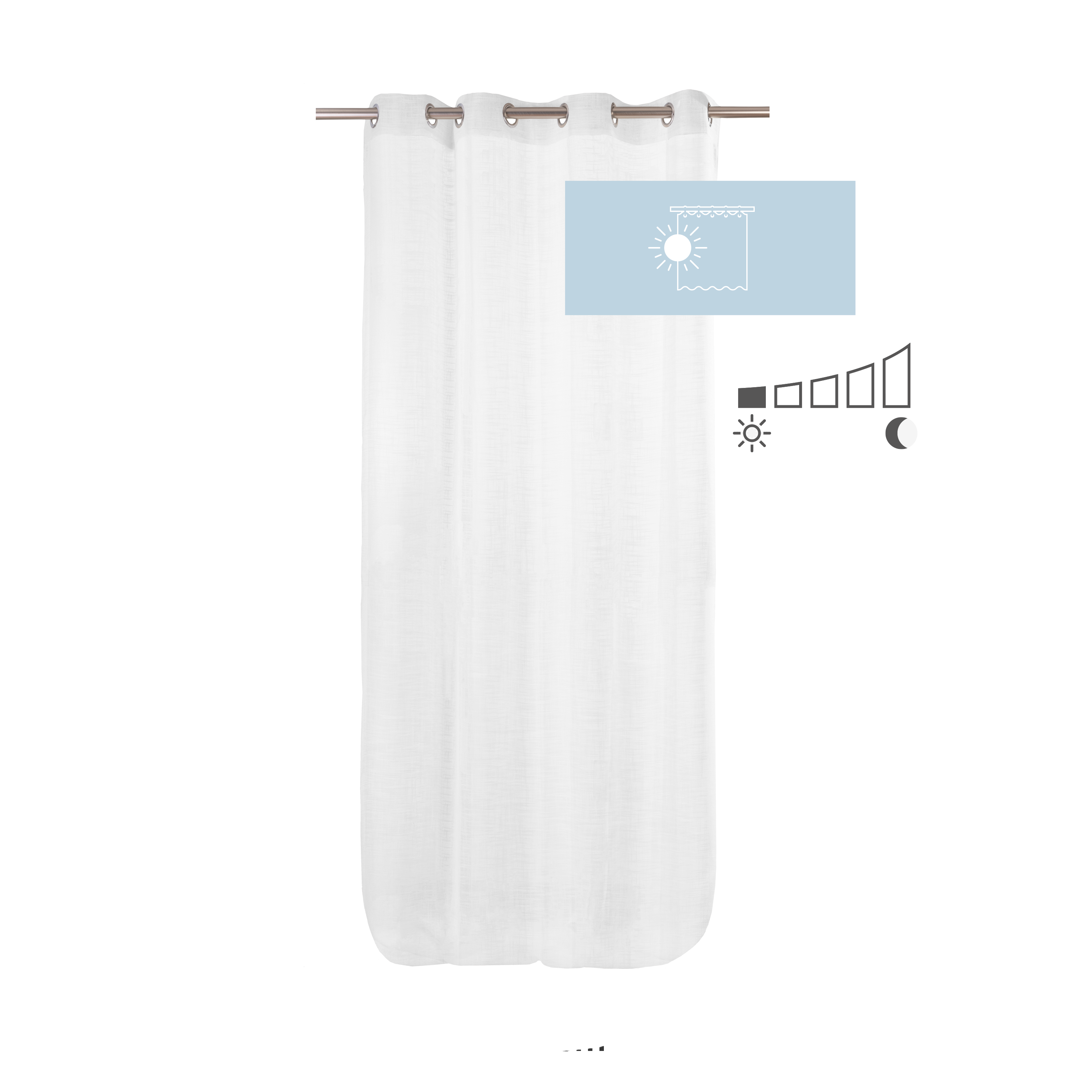 Cortinado ilhós Amina 300x280cm branco Inspire - 2