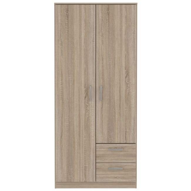 Szafa na ubrania dwudrzwiowa niko dab sonoma 82 x 53 x 183 cm 44852276