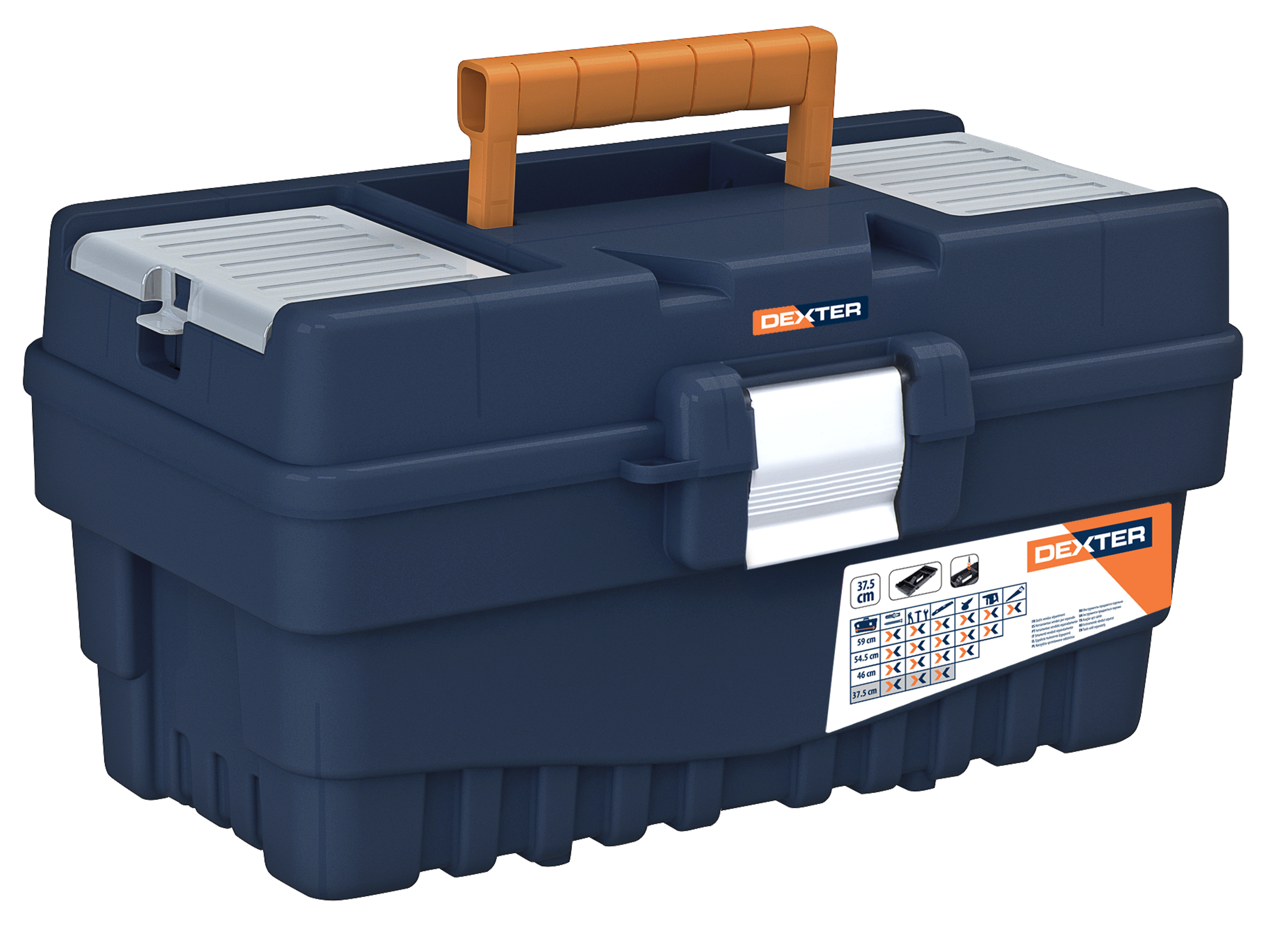 Caja de herramientas dexter con capacidad de 14 litros