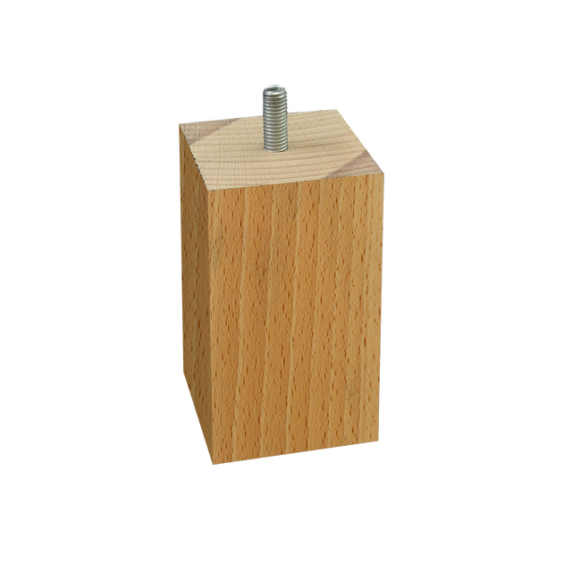 Noga meblowa drewniana 55 x 55 mm buk