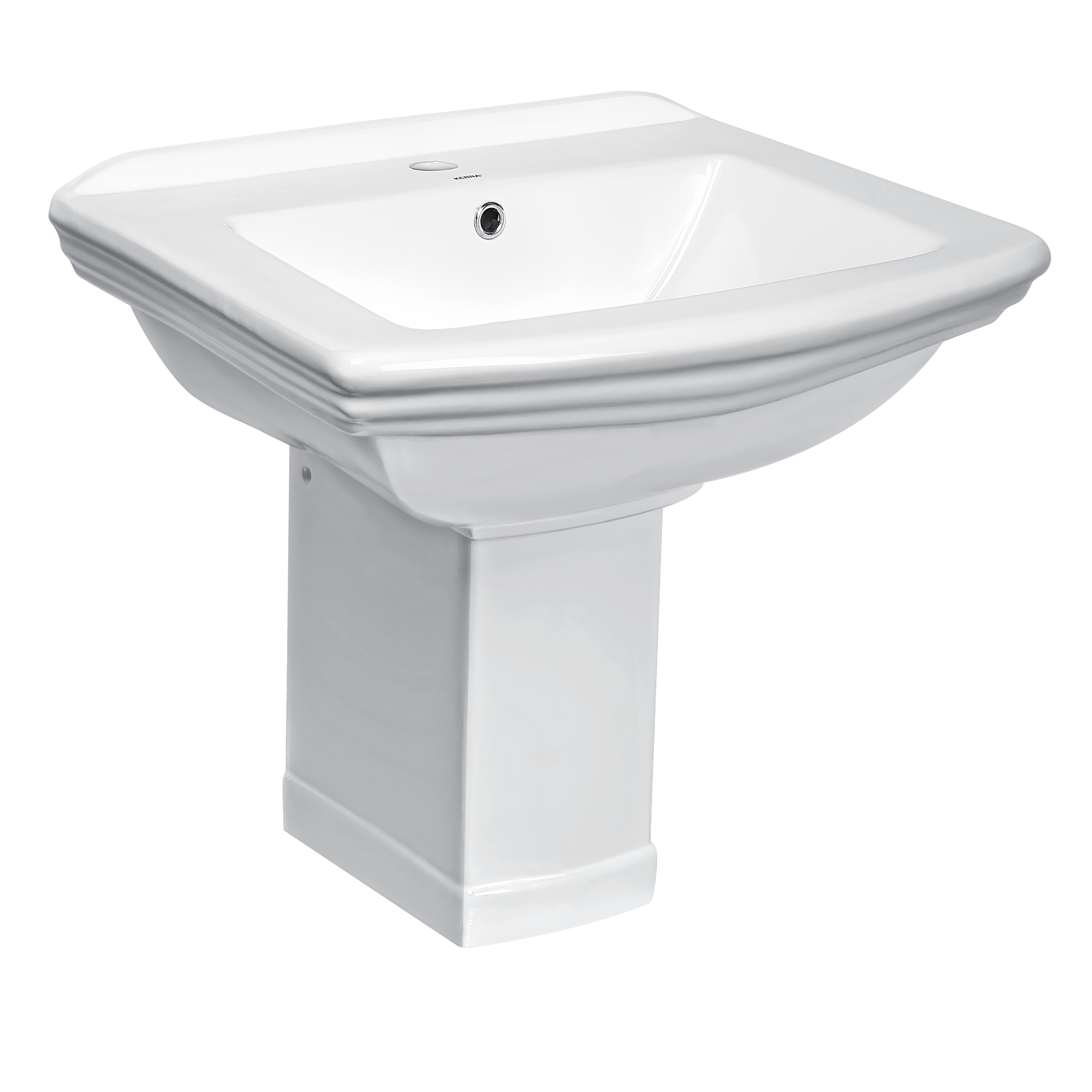 Umywalka ceramiczna z półpostumentem Kleopatra 14 60 x 47 Kerra