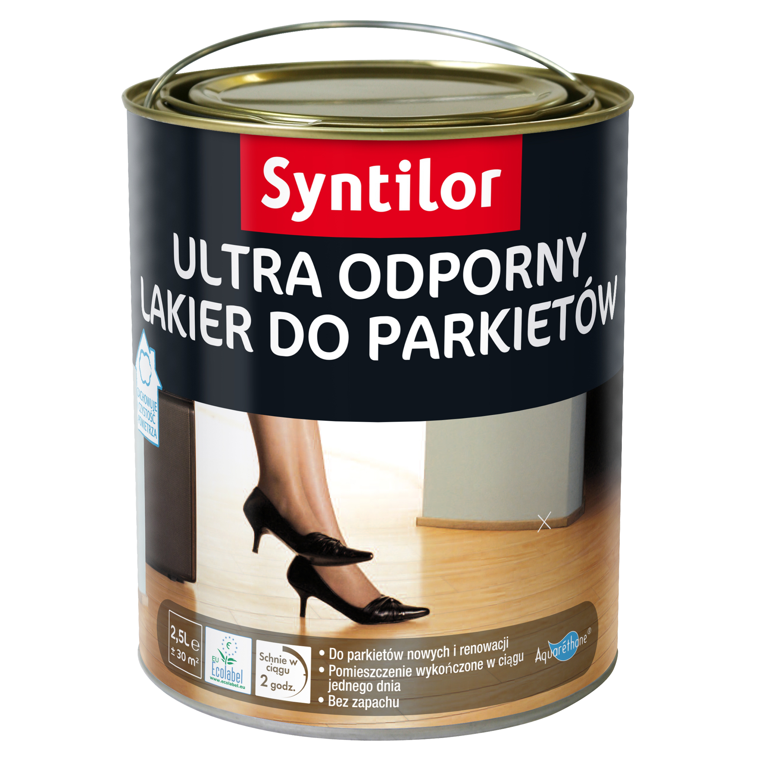 Lakier do parkietu ULTRA ODPORNY 2.5 l Bezbarwny Połysk SYNTILOR