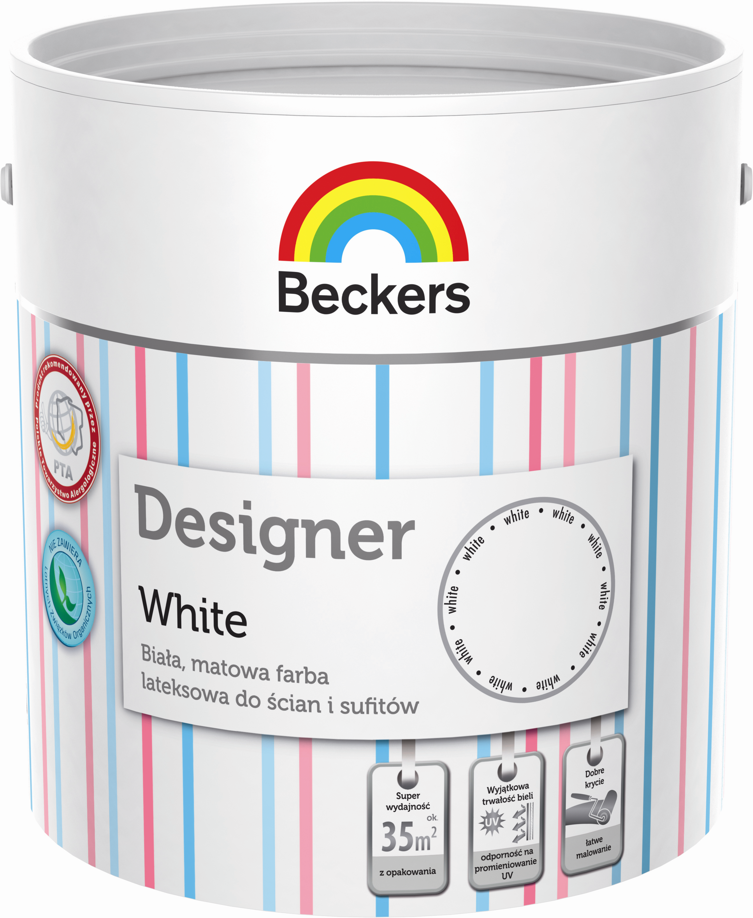 Farba Beckers Designer White Biały 2.5 l - 3