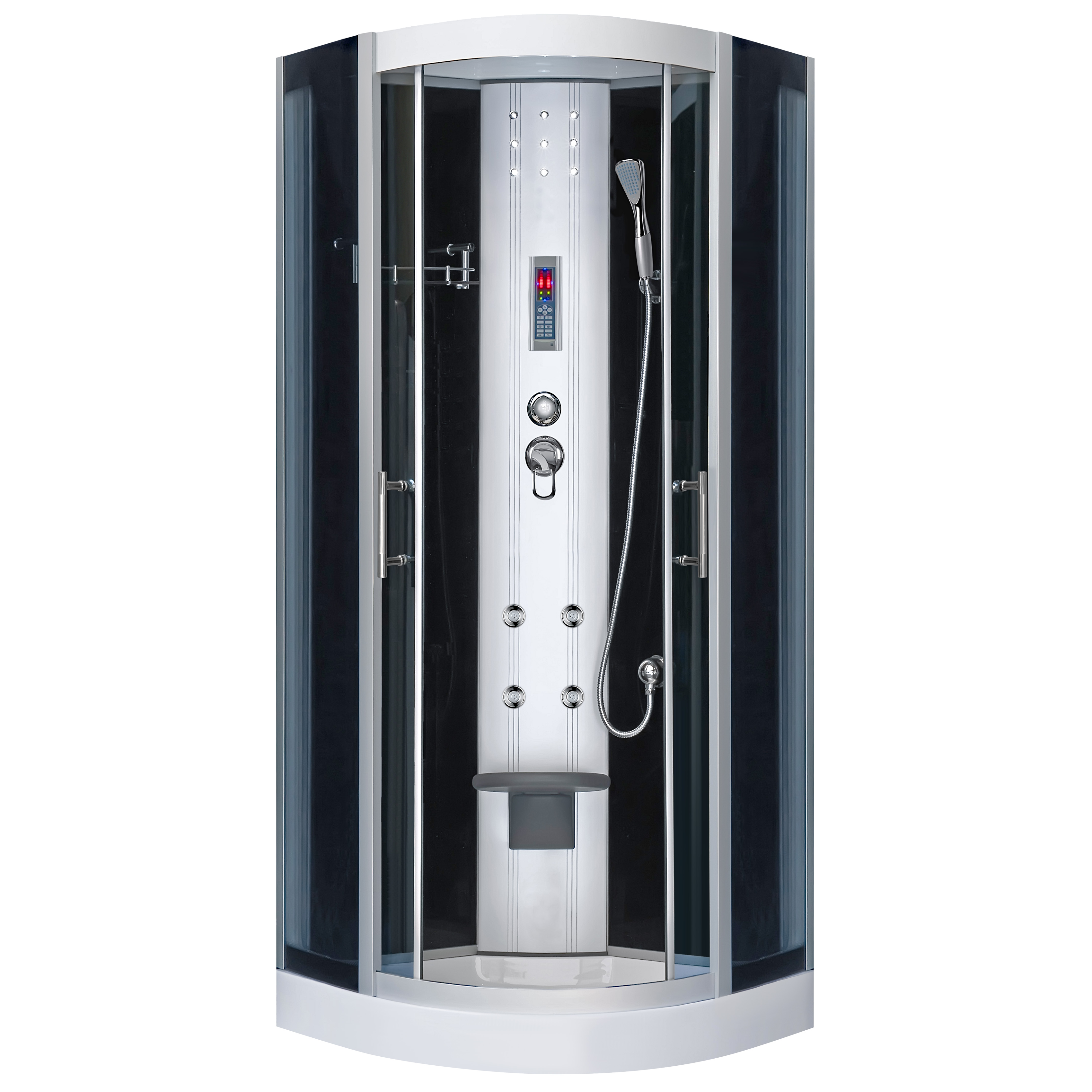 Kabina prysznicowa z hydromasażem 1/4 koła 89x89 cm Leticia Kerra