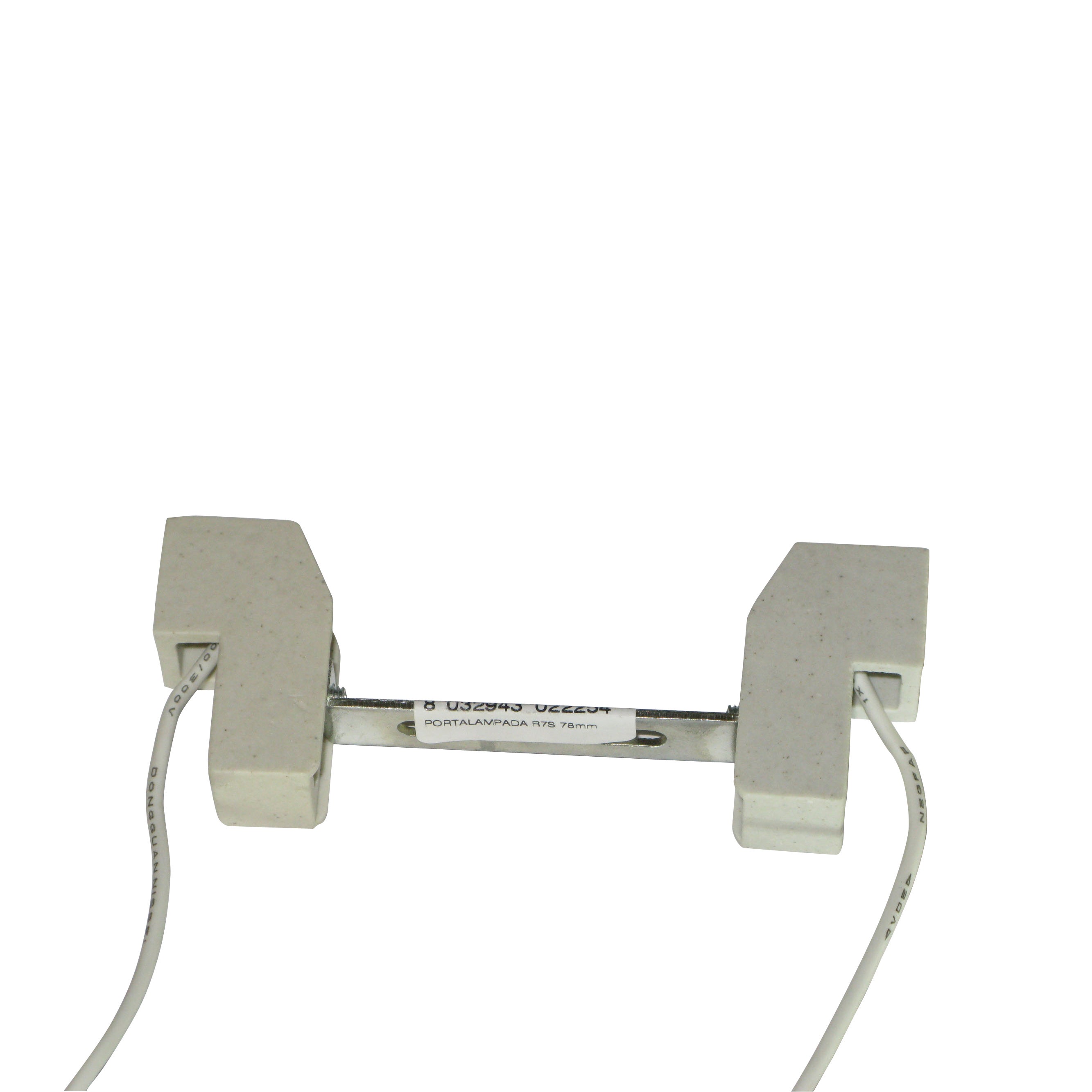 Portalampada R7s In Steatite E Metallo - Coppia Con Fili Da 25 Cm - Foto 8