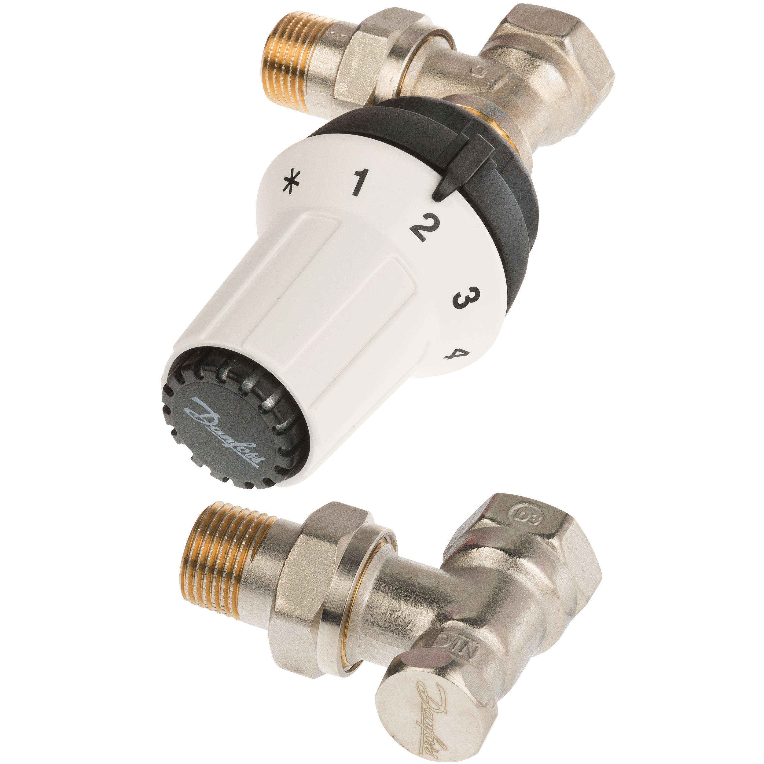 Zestaw termostatyczny KĄTOWY 1/2" PANDA DANFOSS