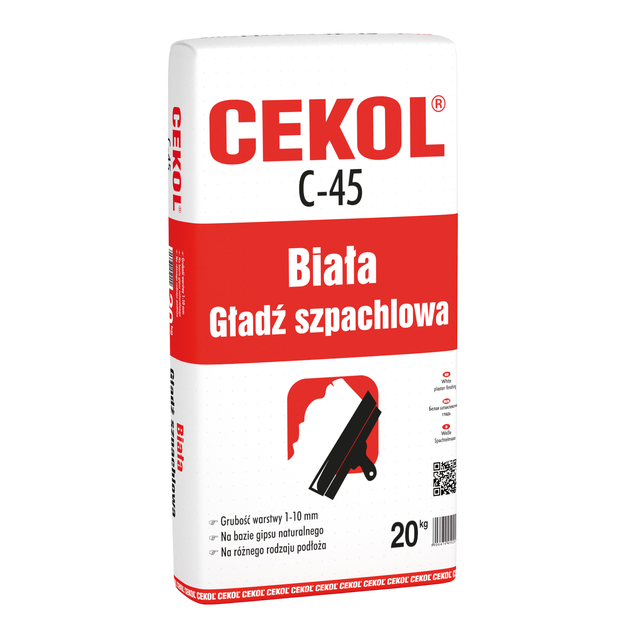 Gładź szpachlowa C-45 20 kg Cekol