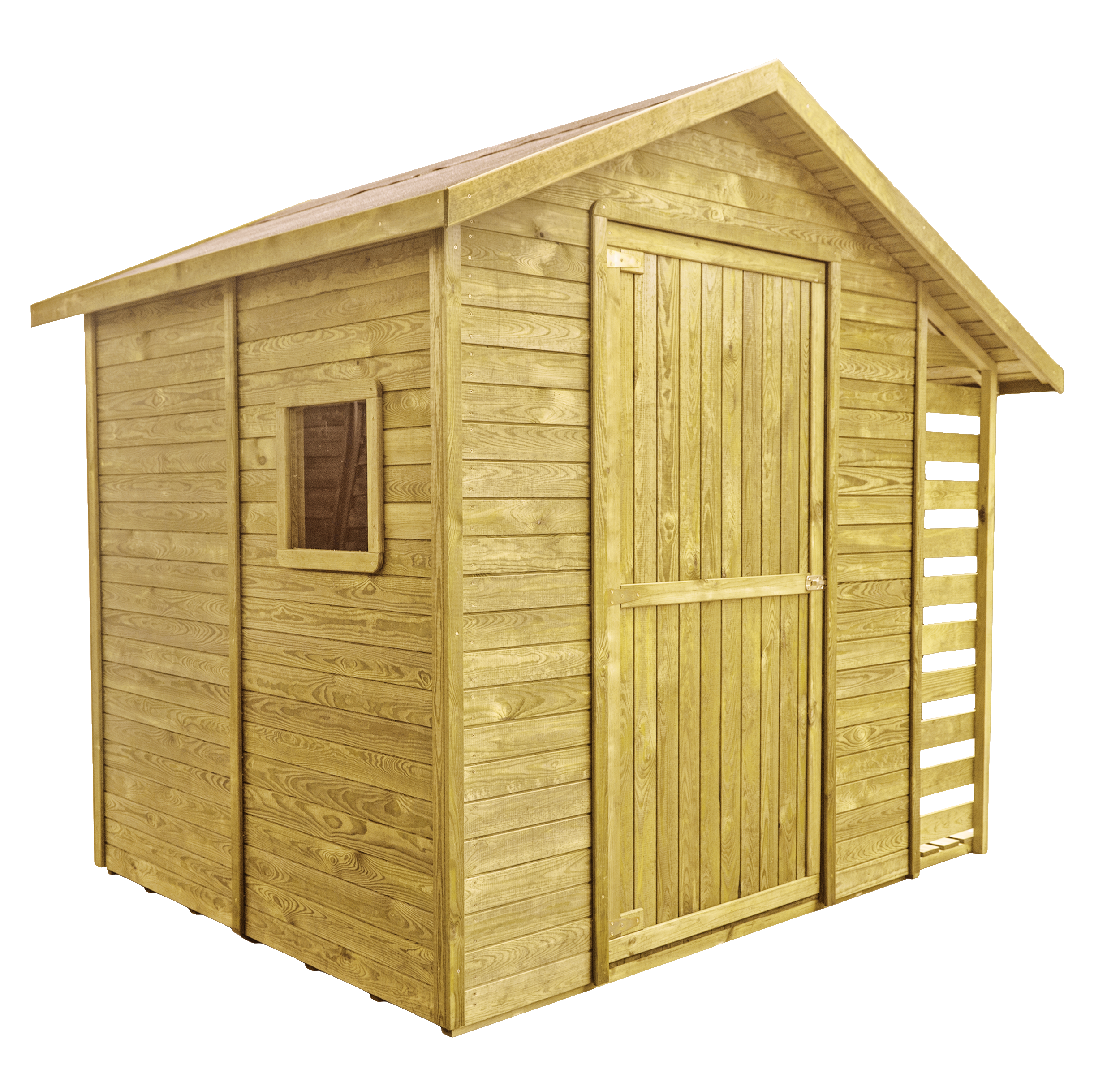 Domek narzędziowy drewniany naturalny z drewutnią 259x213x225cm Stelmet