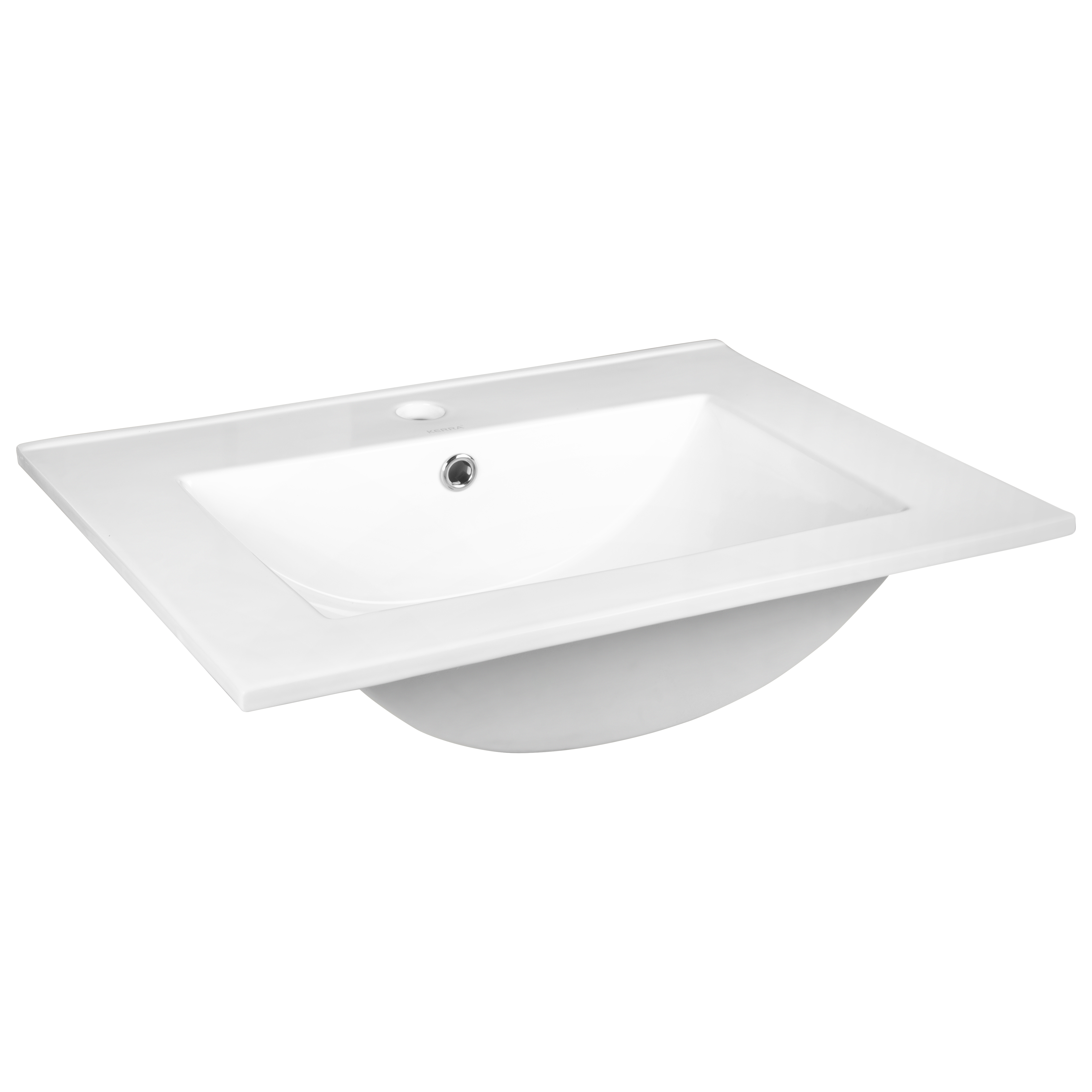 Umywalka ceramiczna wpuszczana w blat Calpe 61 x 47 Kerra