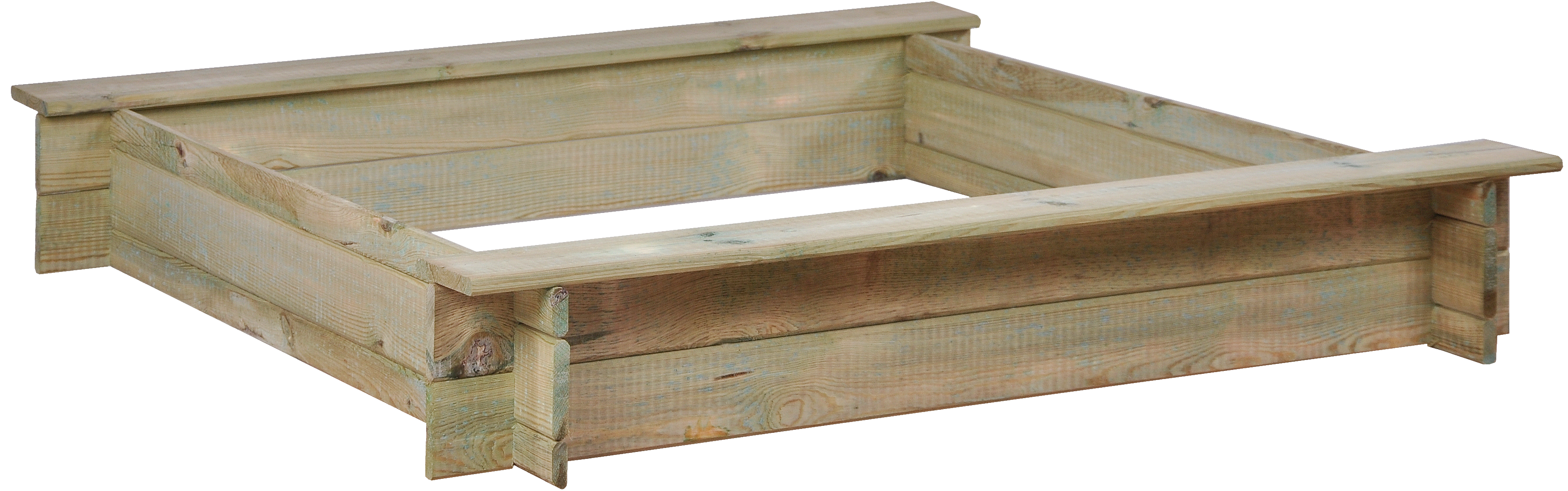 Piaskownica drewniana 120x120x19.5 cm z ławeczkami Basic Sobex