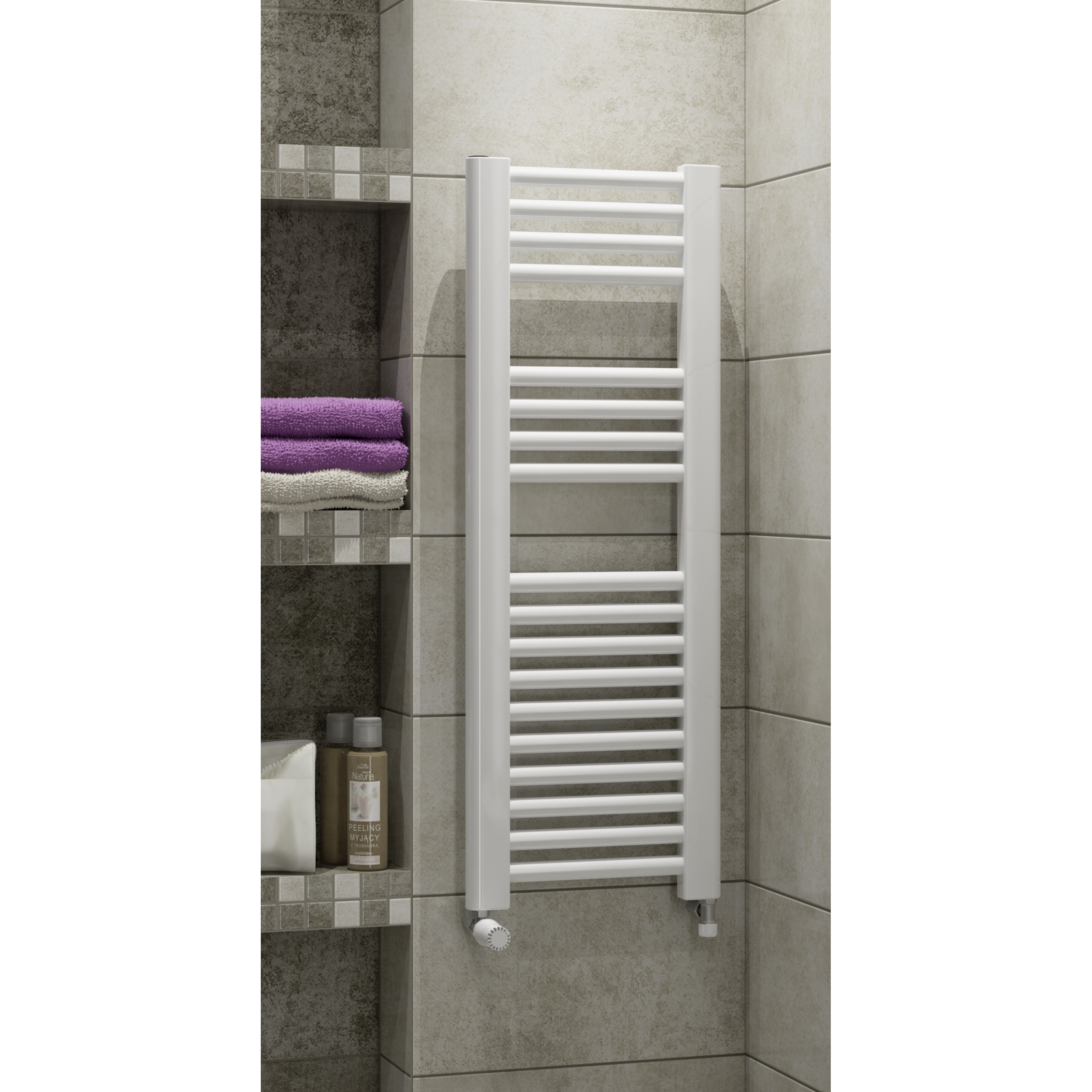 Grzejnik LUNA 82.7x30 cm Biały D 293W Roz 27cm 10 Bar LUXRAD - 5