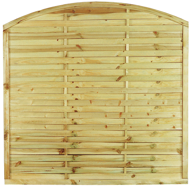 Płot lamelowy z łukiem 180x180 cm drewniany Stelmet