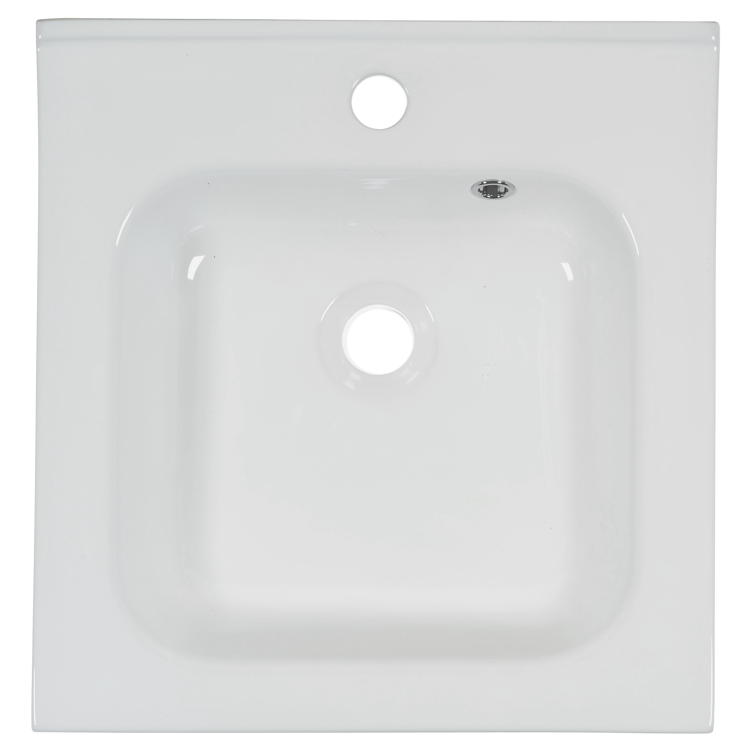 Lavabo a incasso rettangolare vasca centrale Remix L 46 x H 14 x P 49 cm in ceramica bianco lucido - 9