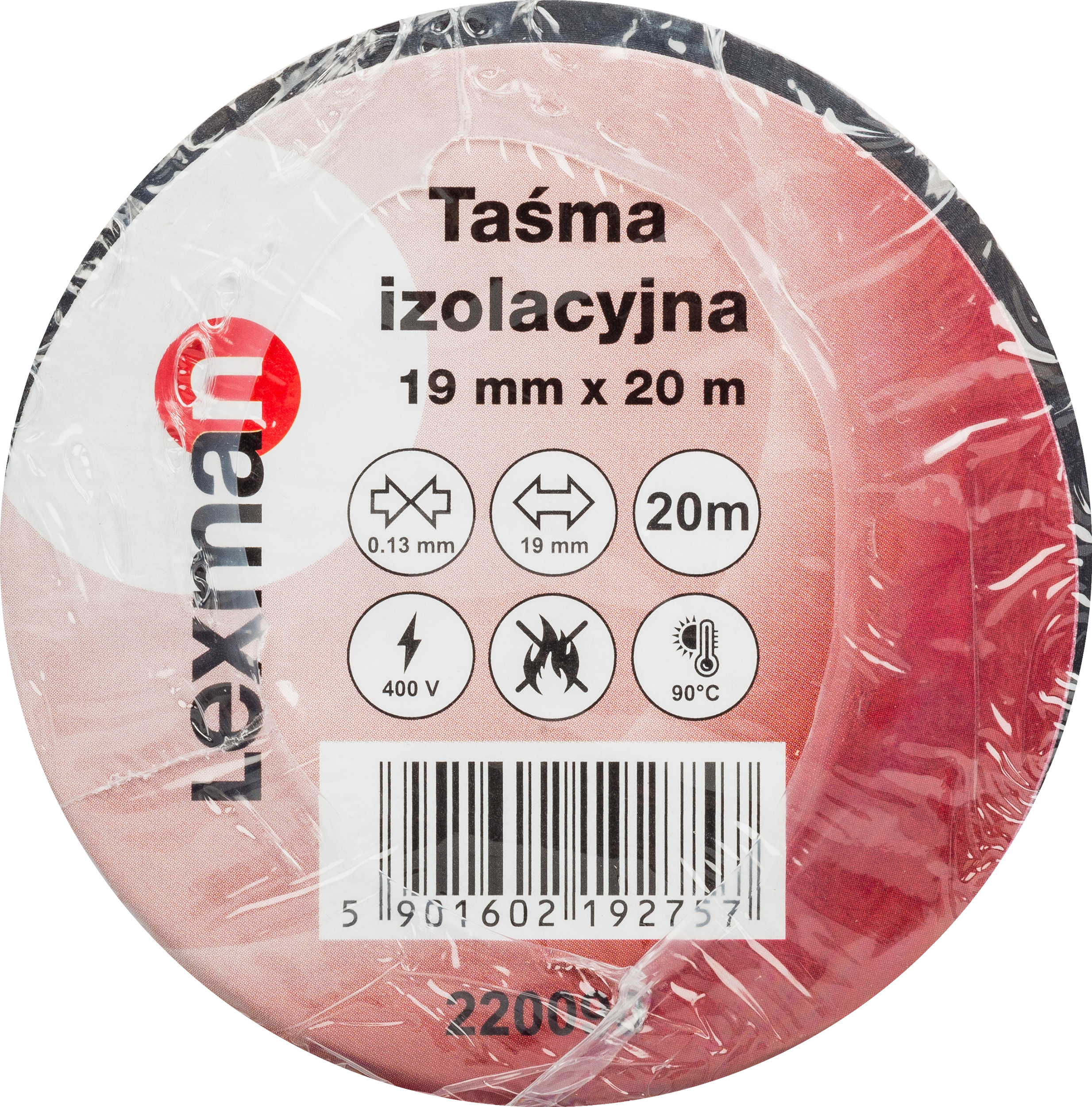 Taśma izolacyjna 19 mm x 20 m czarna F619222 LEXMAN - 2