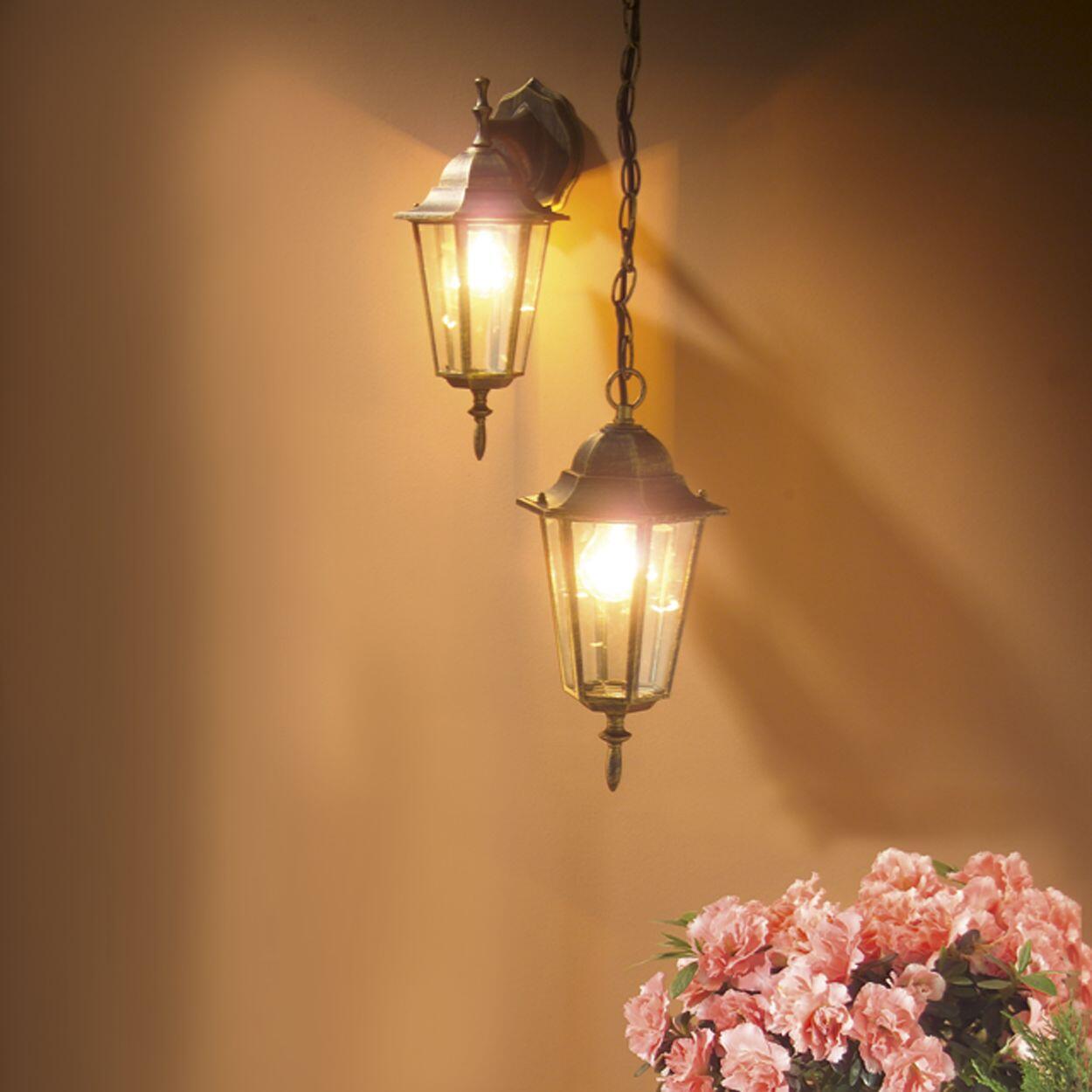 Kinkiet zewnętrzny LIGURIA IP44 sstare złoto E27 POLUX - 2