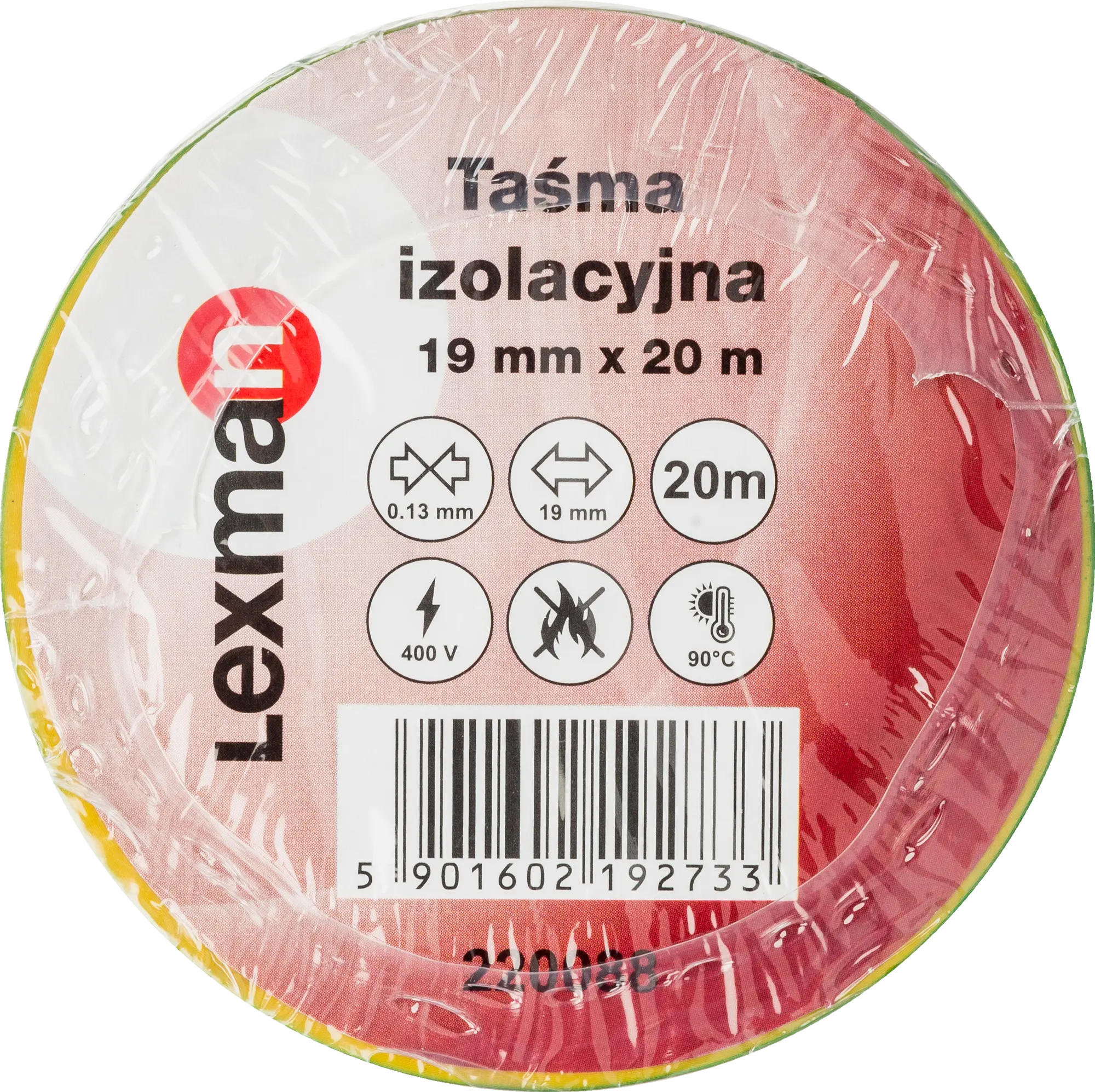 Taśma izolacyjna 19 mm x 20 m żółto - zielona F619252 LEXMAN - 2