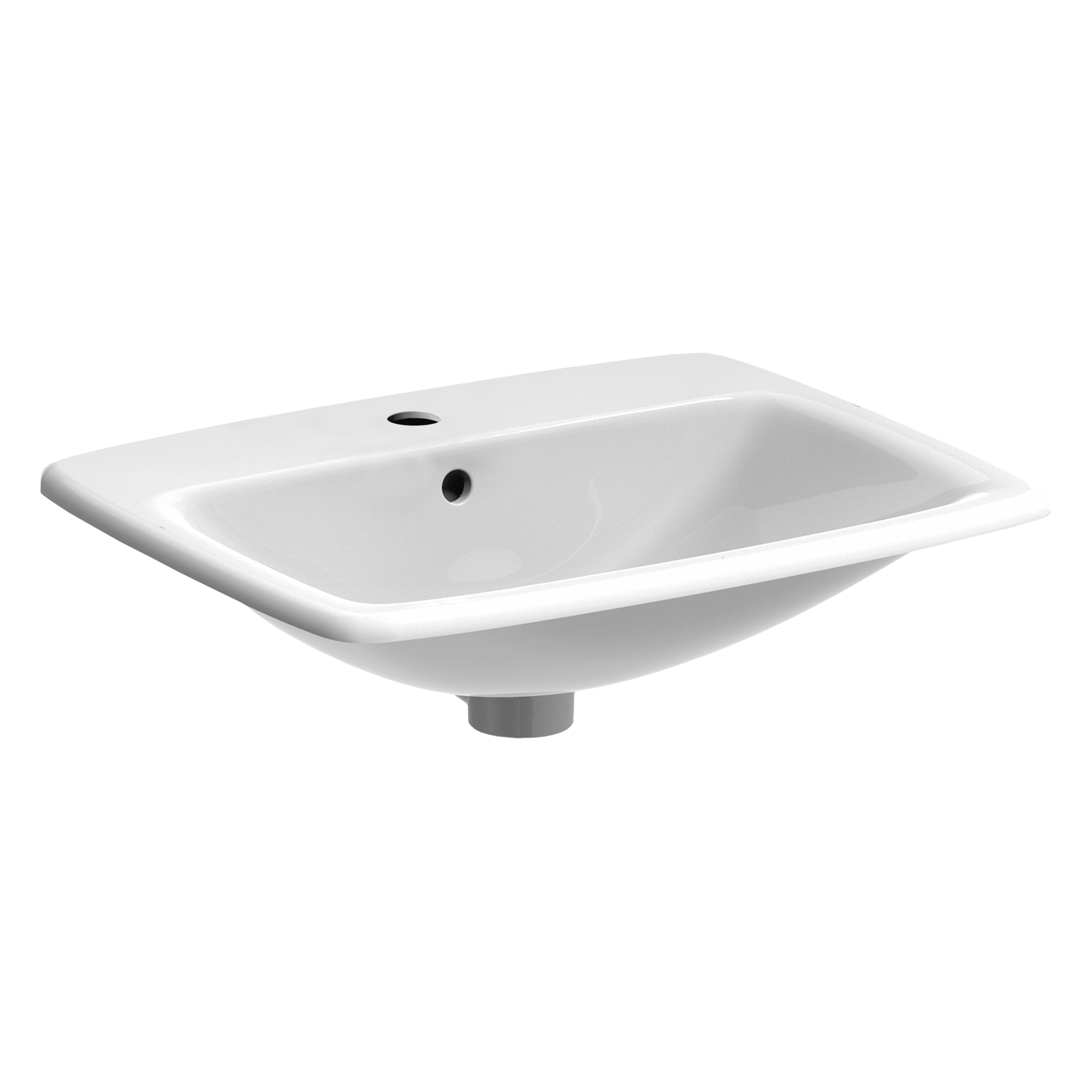 Umywalka ceramiczna wpuszczana w blat Selnova Square 60 x 45 Z/O Geberit