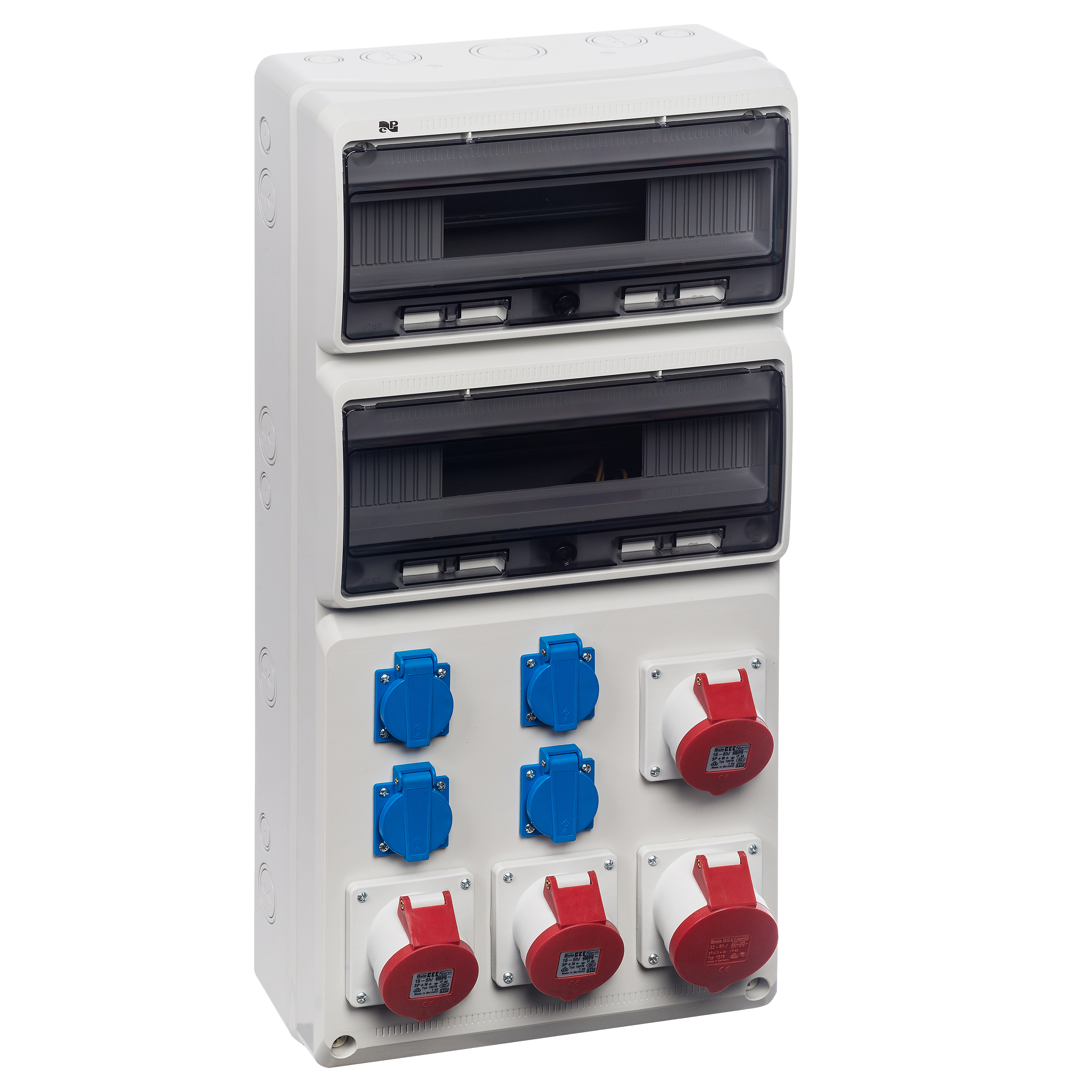 Rozdzielnica elektryczna z okablowaniem 6257 - 00 / RS 2 / 32 2 X 2P + Z 3P + N + Z 32A ELEKTRO-PLAST