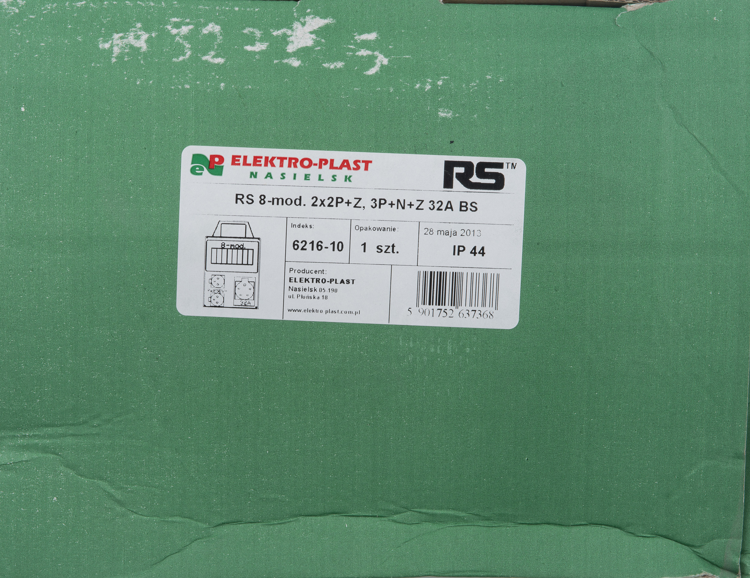 Rozdzielnica elektryczna z okablowaniem RS 1 / 8 6216 - 10 / 2 X 2P + Z 3P + N + Z BS ELEKTRO-PLAST - 4