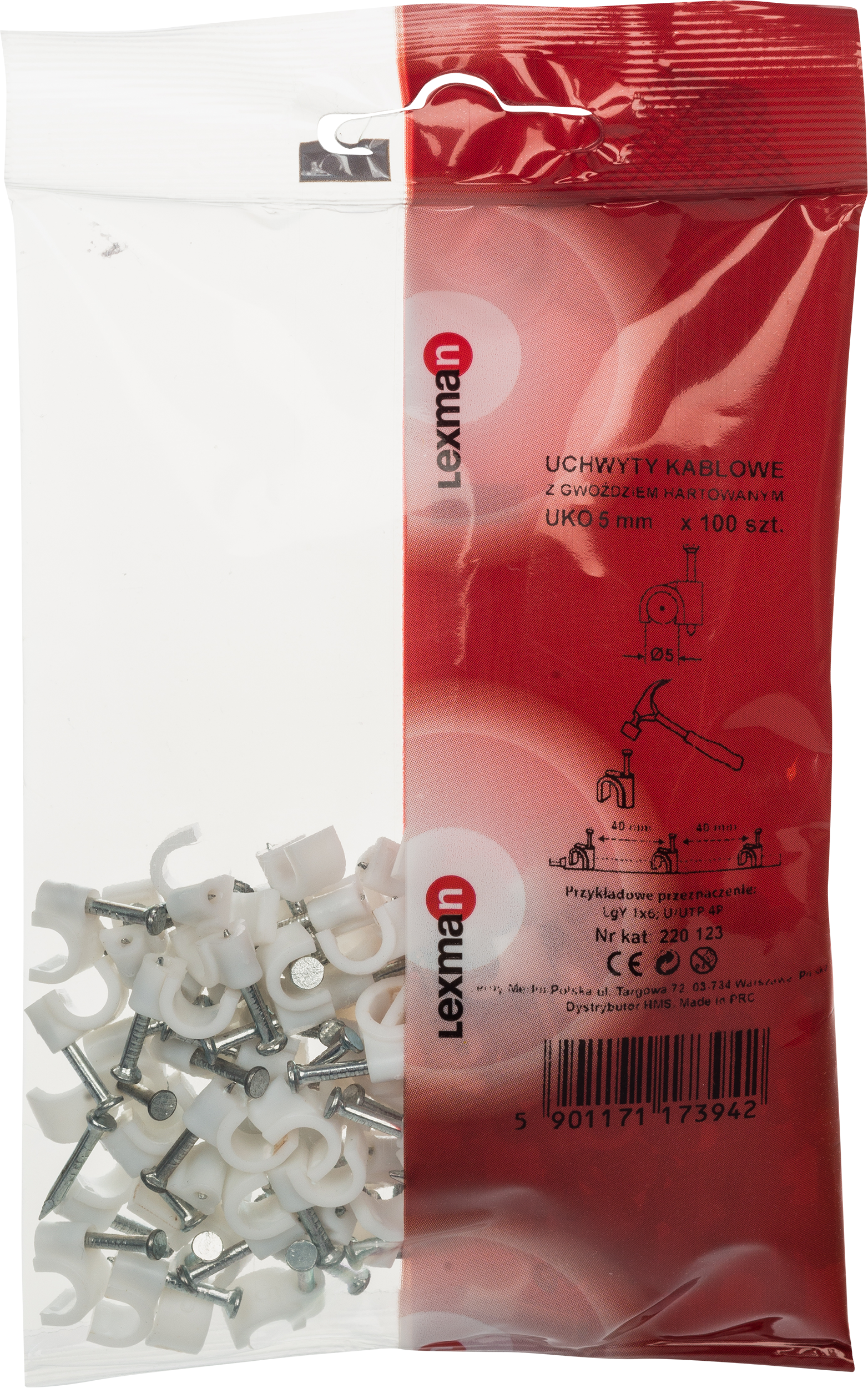 Uchwyt kablowy 5 mm 100szt. LEXMAN - 2