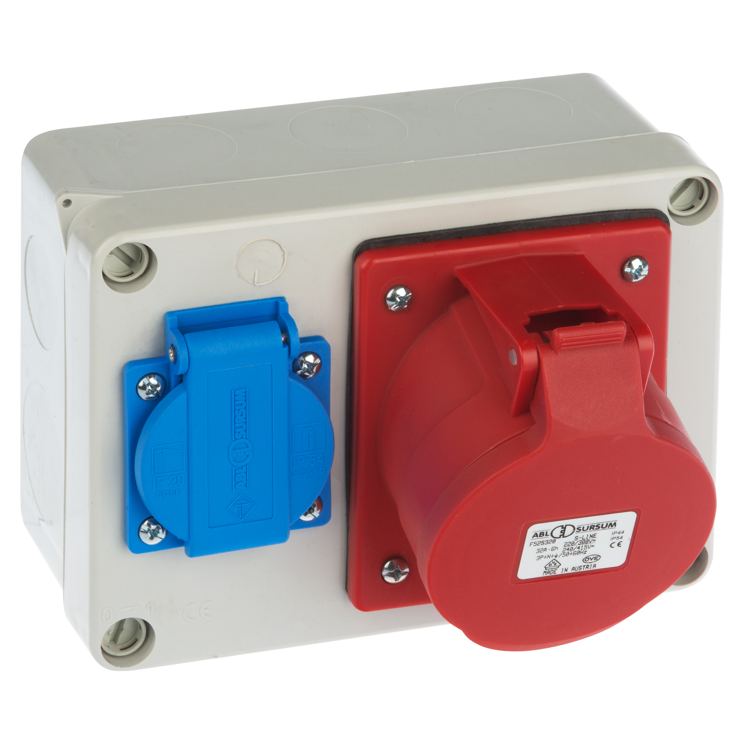 Rozdzielnica elektryczna z okablowaniem RS 6262 - 00 / 2P + Z 3P + N + Z 32A ELEKTRO-PLAST