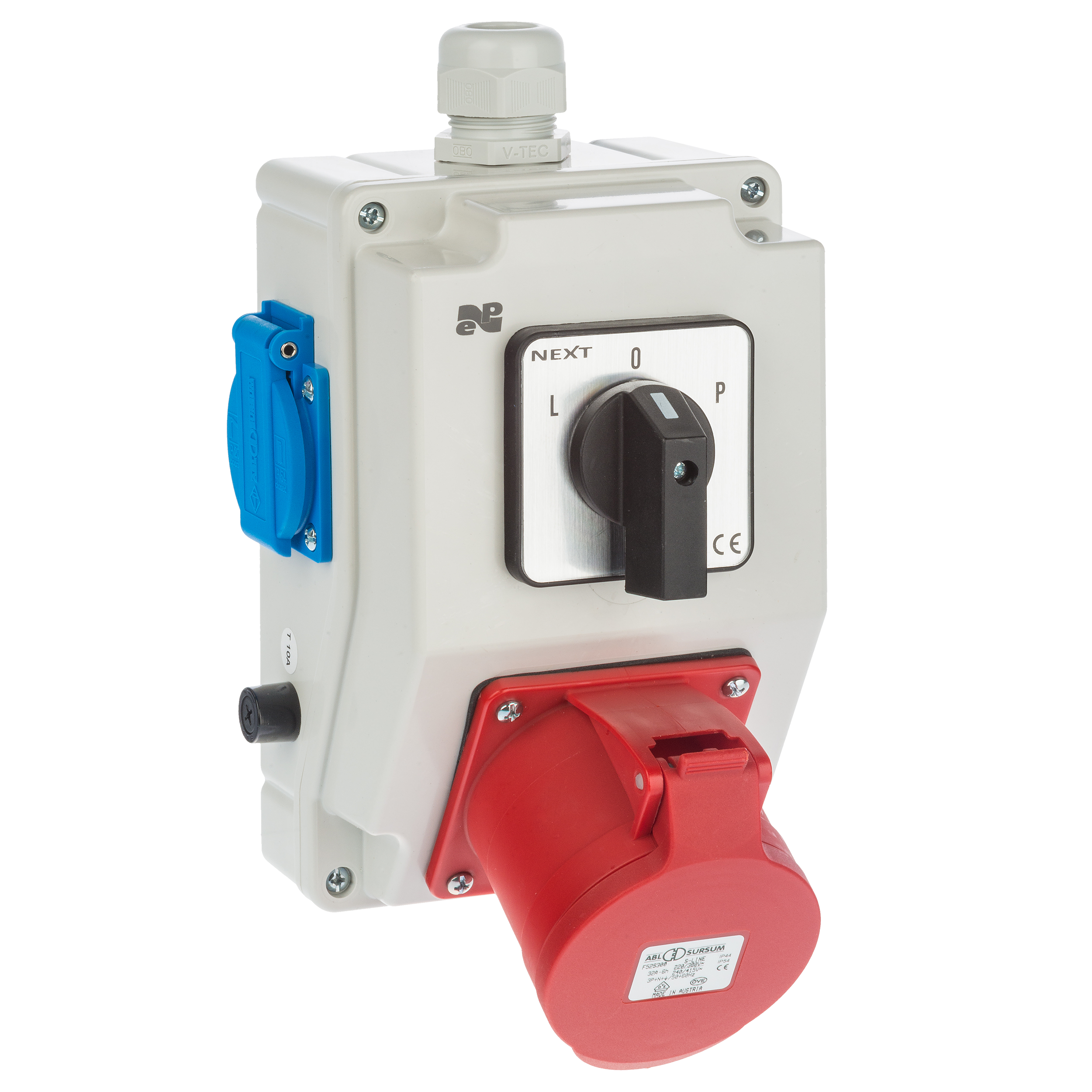 Rozdzielnica elektryczna z okablowaniem 6275 - 20 / RS - Z L - 0 - P 2P + Z 3P + N + Z 32A ELEKTRO-PLAST
