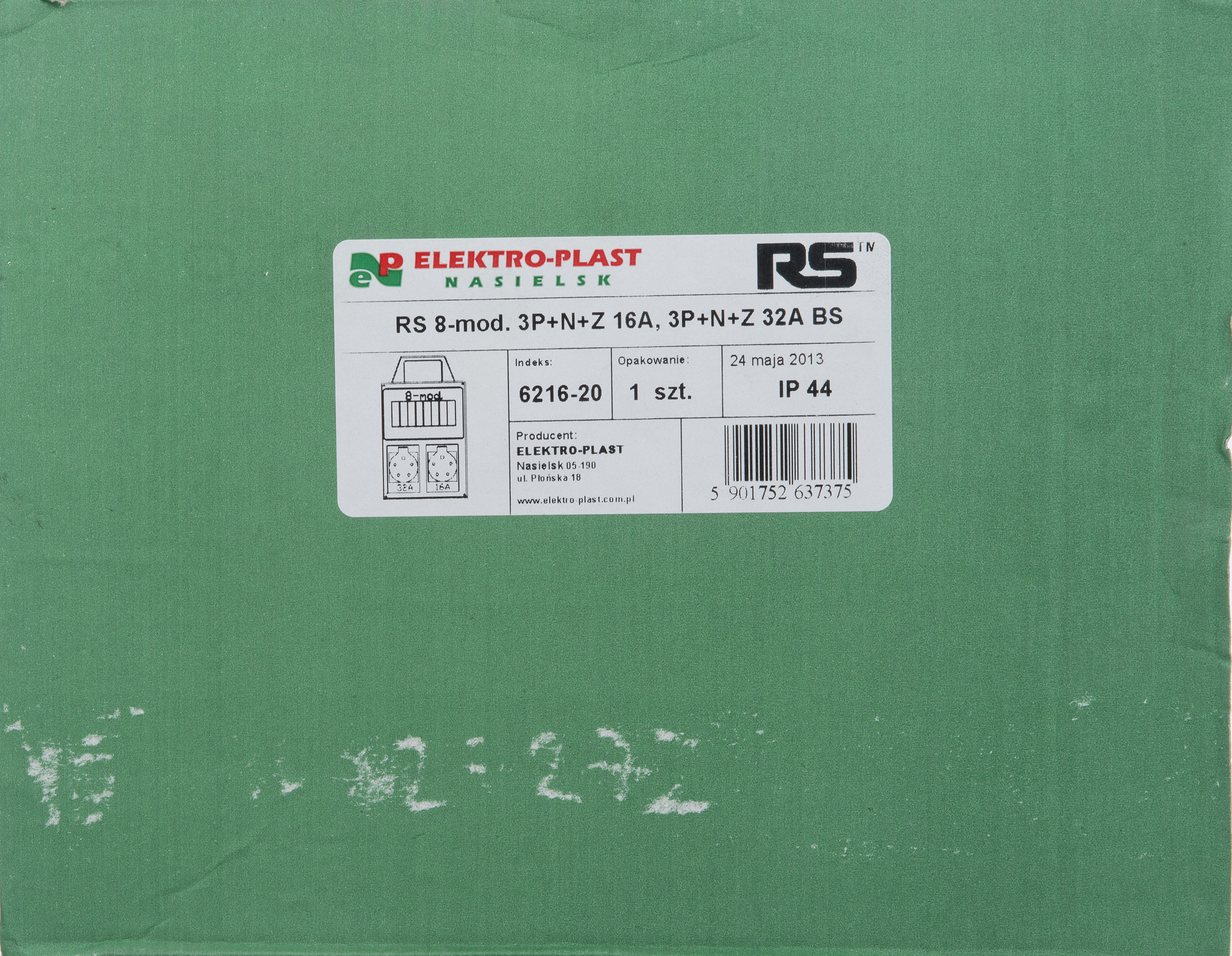 Rozdzielnica elektryczna z okablowaniem RS 1 / 8 6216 - 20 / 2 X 3P + N + Z 400V BS ELEKTRO-PLAST - 4