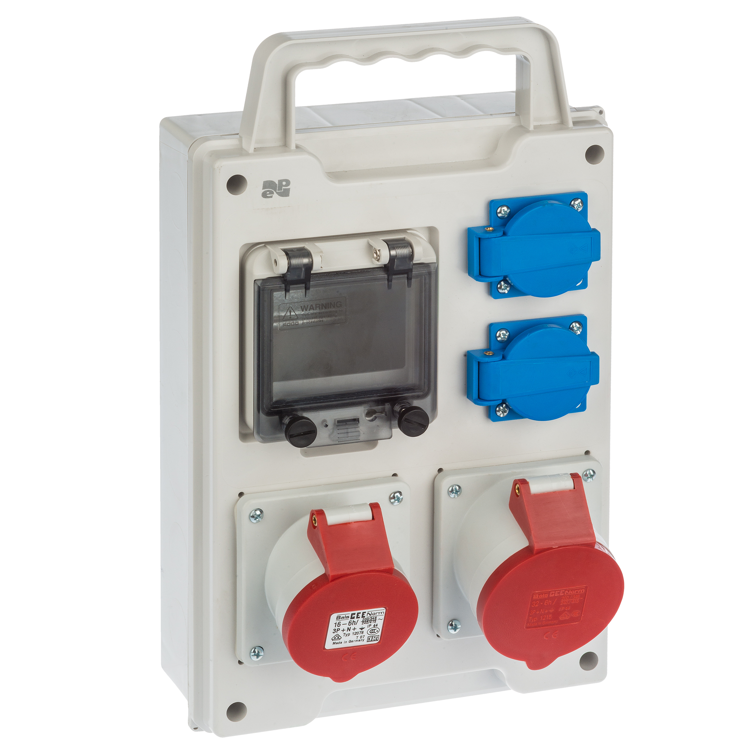 Rozdzielnica elektryczna z okablowaniem RS 1 / 4 6213 - 00 / 2 X 2P + Z 2 X 3P + N + Z 16 / 32 ELEKTRO-PLAST