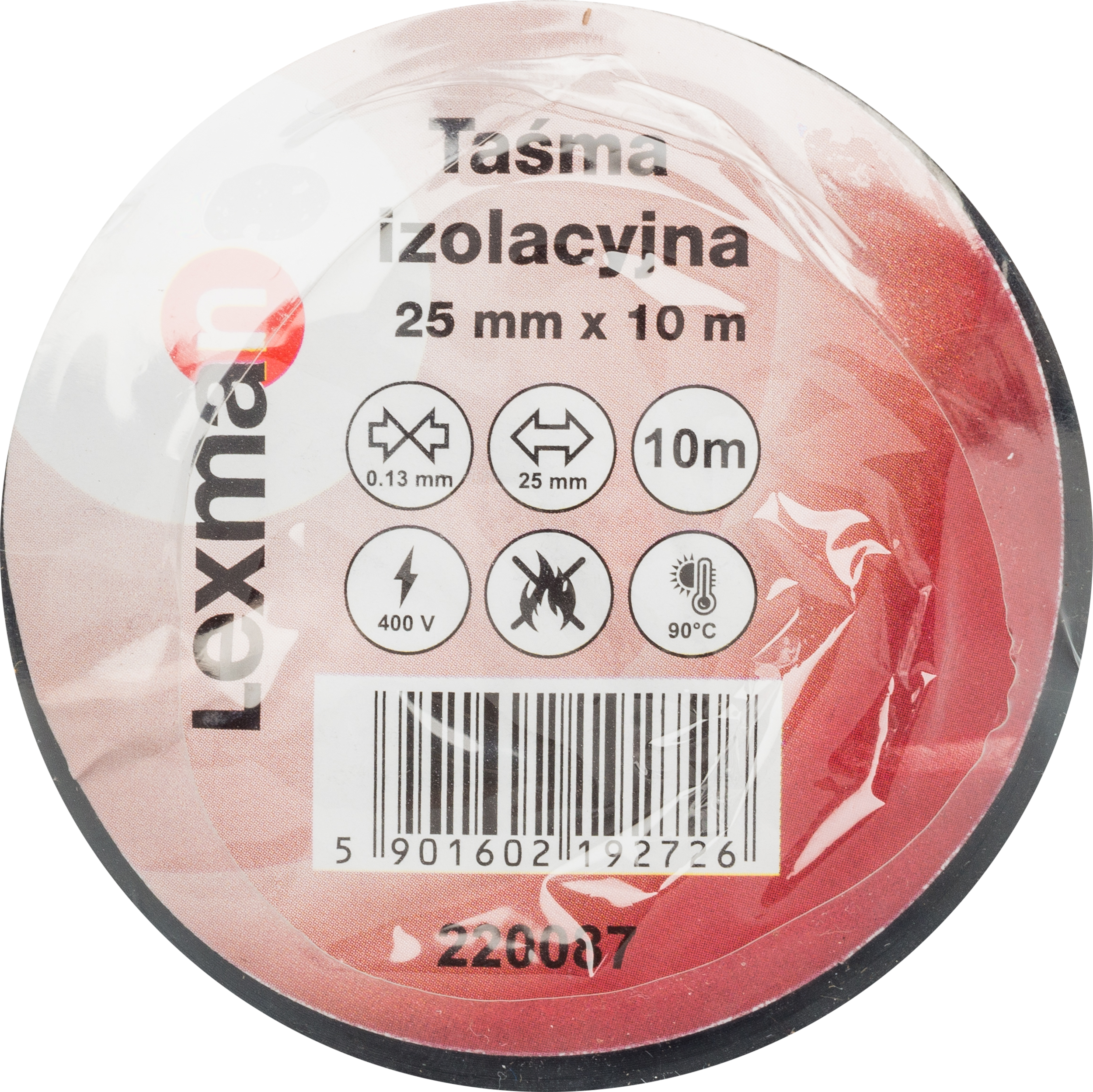Taśma izolacyjna 25 mm x 10 m czarna F625122 LEXMAN - 2