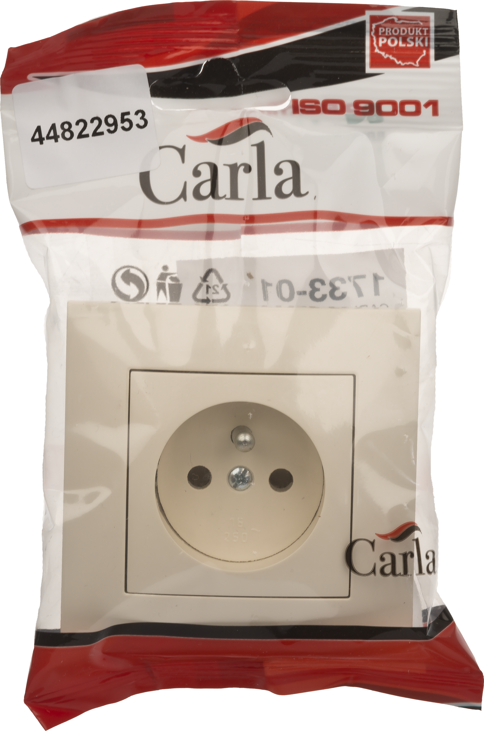 Gniazdo pojedyncze CARLA Kremowy ELEKTRO-PLAST - 2