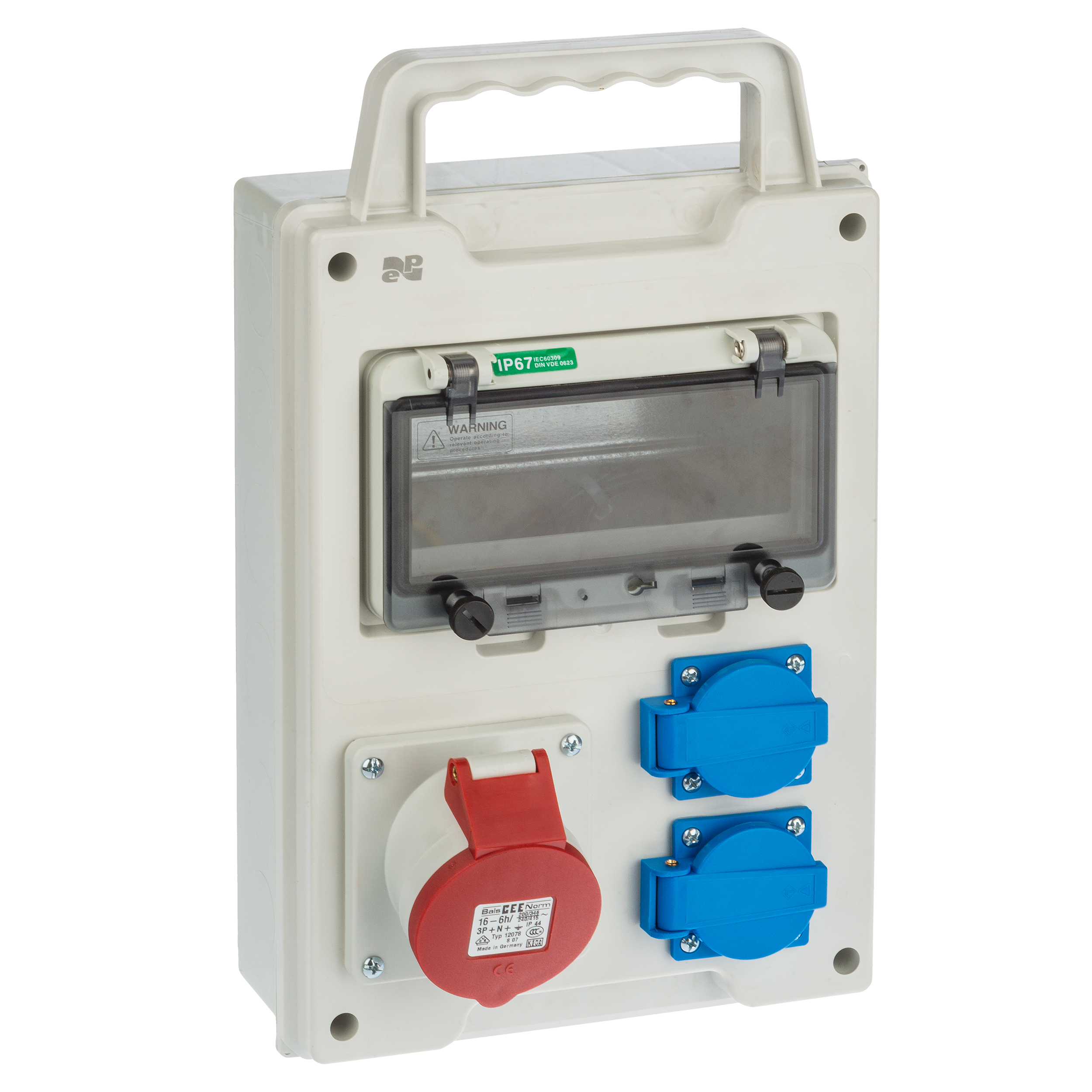 Rozdzielnica elektryczna z okablowaniem RS 1 / 8 6216 - 00 / 2 X 2P + Z 3P + N + Z BS ELEKTRO-PLAST