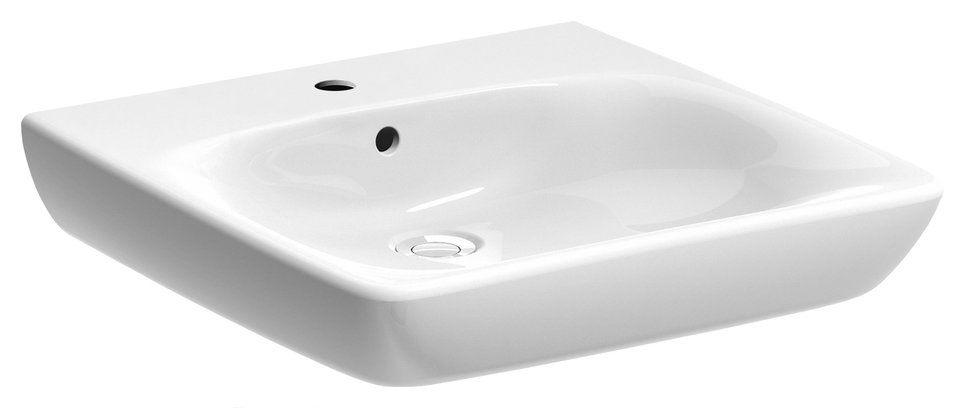 Umywalka ceramiczna Selnova Bez Barier 55 x 55 Z/O Geberit