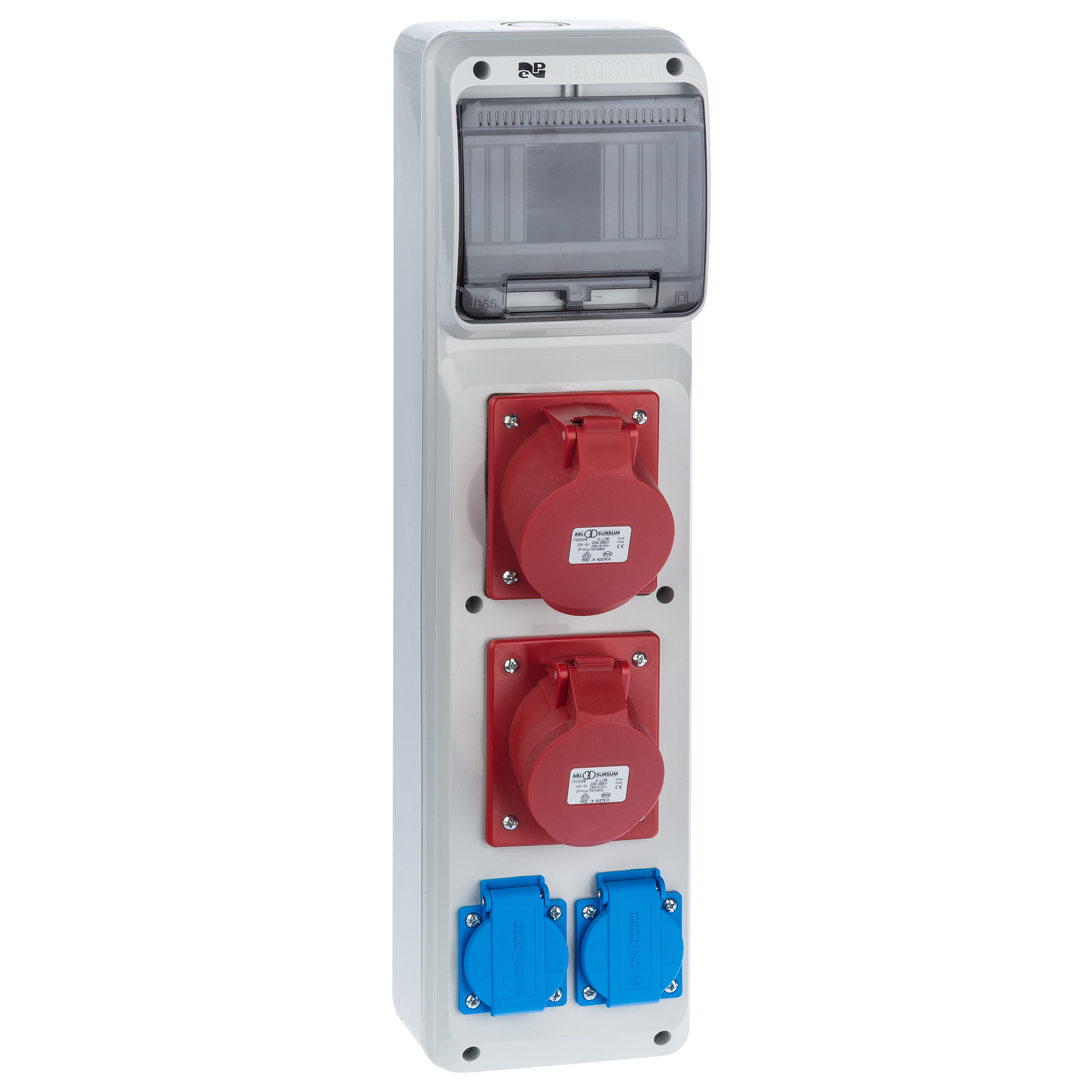 Rozdzielnica elektryczna z okablowaniem RS 1 / 6 6240 - 00 / 2 X 2P + Z 2 X 3P + N + Z 16 / 32 ELEKTRO-PLAST