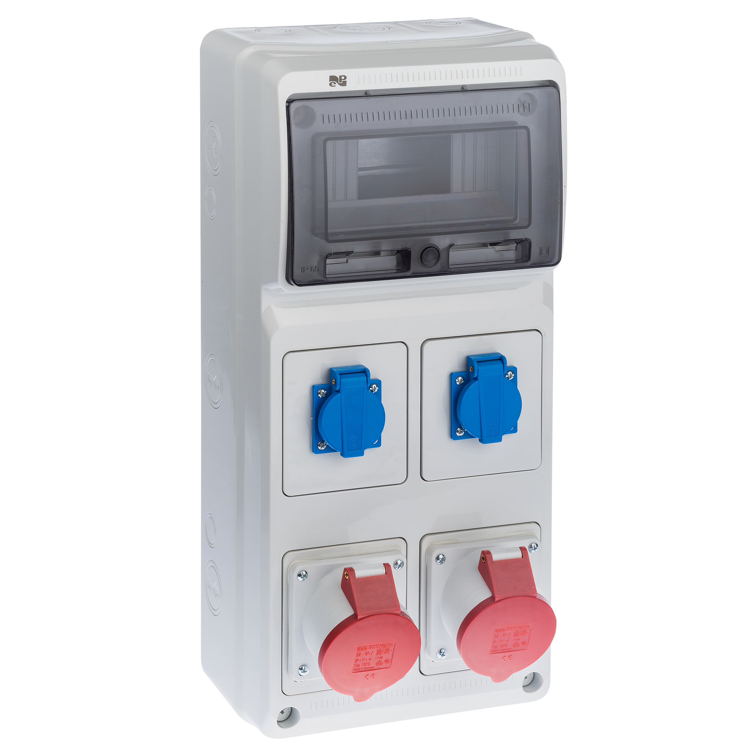Rozdzielnica elektryczna z okablowaniem RS 1 / 8 6242 - 00 / 2 X 2P + Z 2 X 3P + N + Z 32A ELEKTRO-PLAST